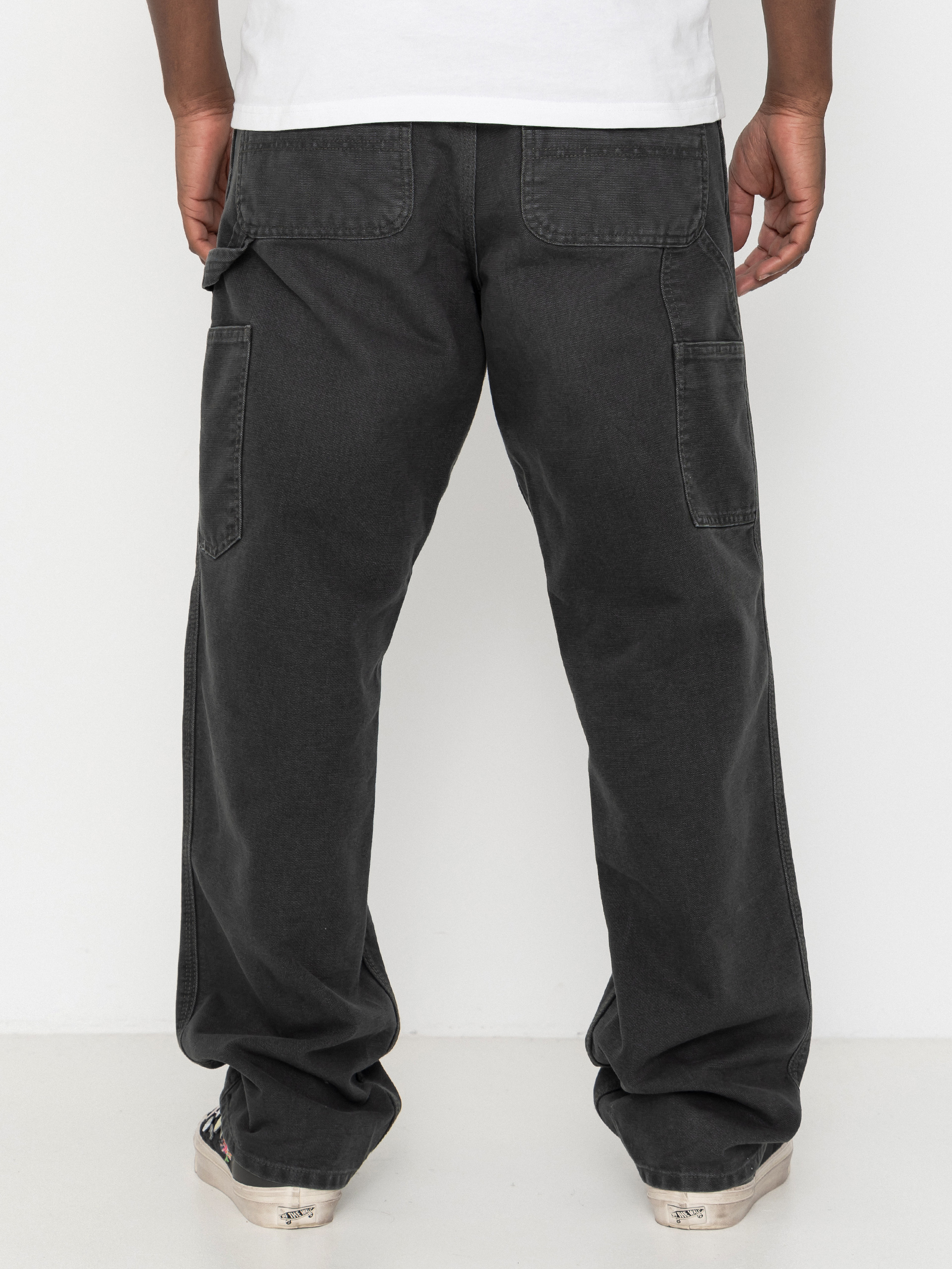 Kalhoty Carhartt WIP Single Knee (raven/stone canvas)