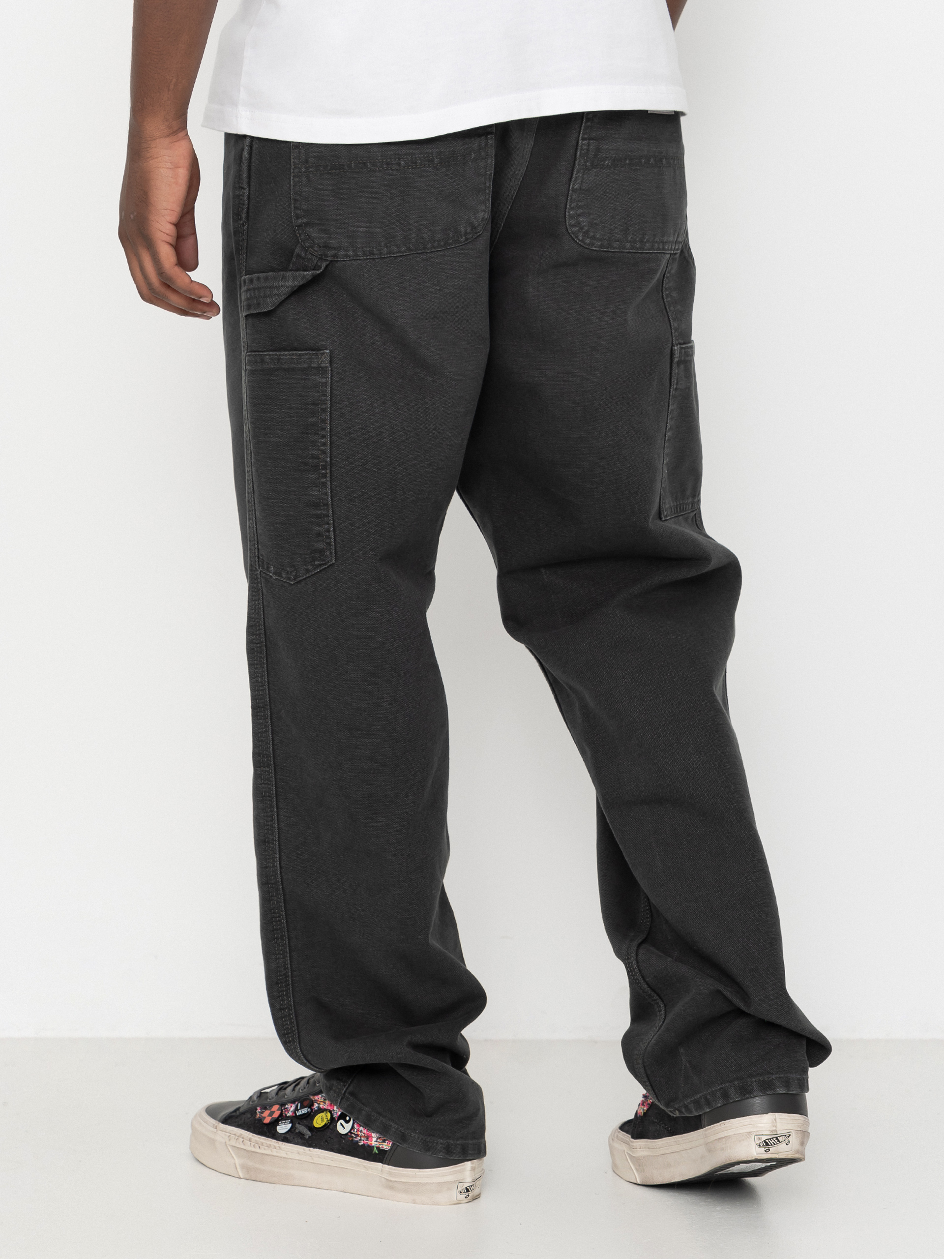 Kalhoty Carhartt WIP Single Knee (raven/stone canvas)