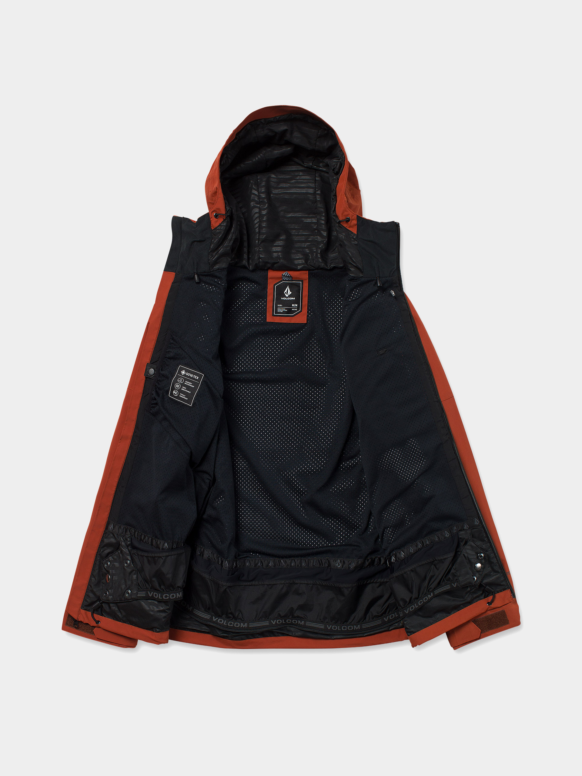 Pánská Snowboardová bunda Volcom L Gore Tex (burnt orange)