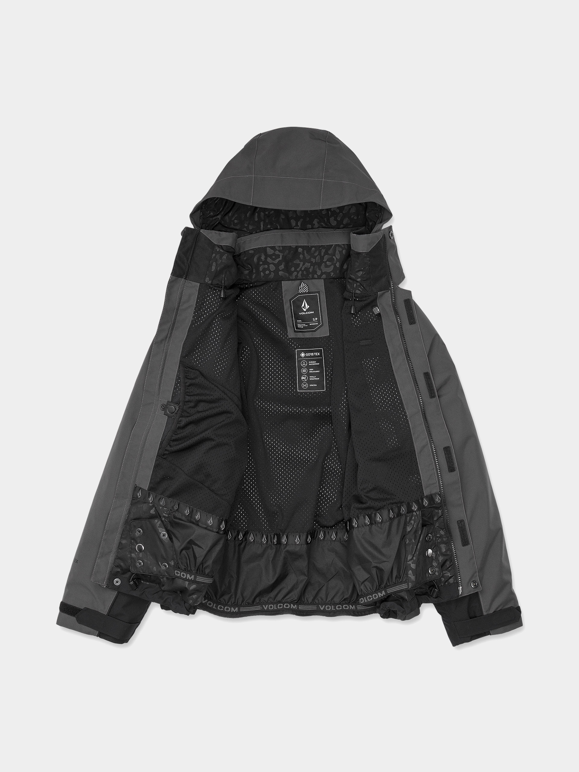 Dámská Snowboardová bunda Volcom Yourfav Baggy Gore (dark grey)