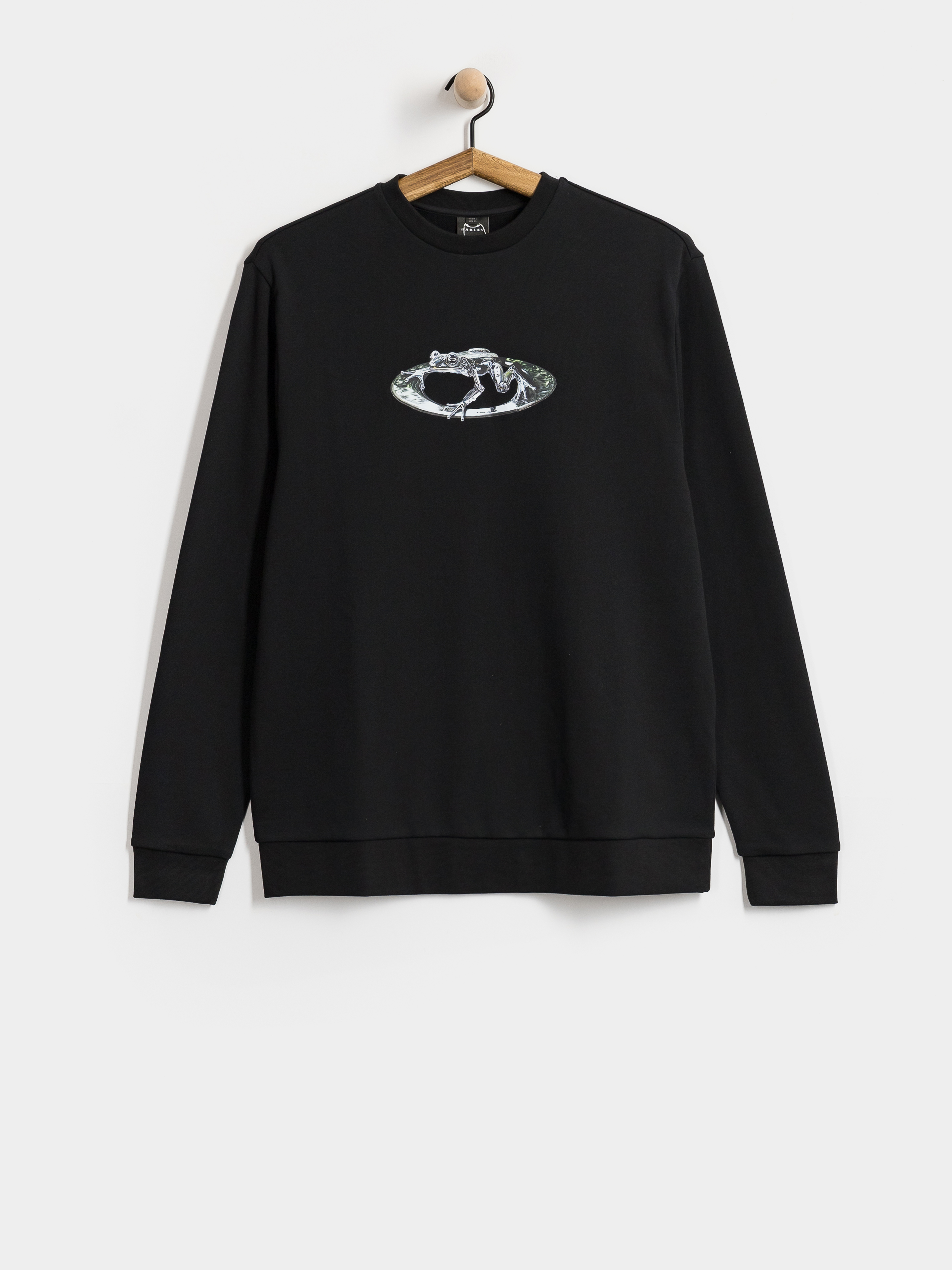 Mikina s kapucí Oakley Animatronic Frog Crewneck (pitch black)