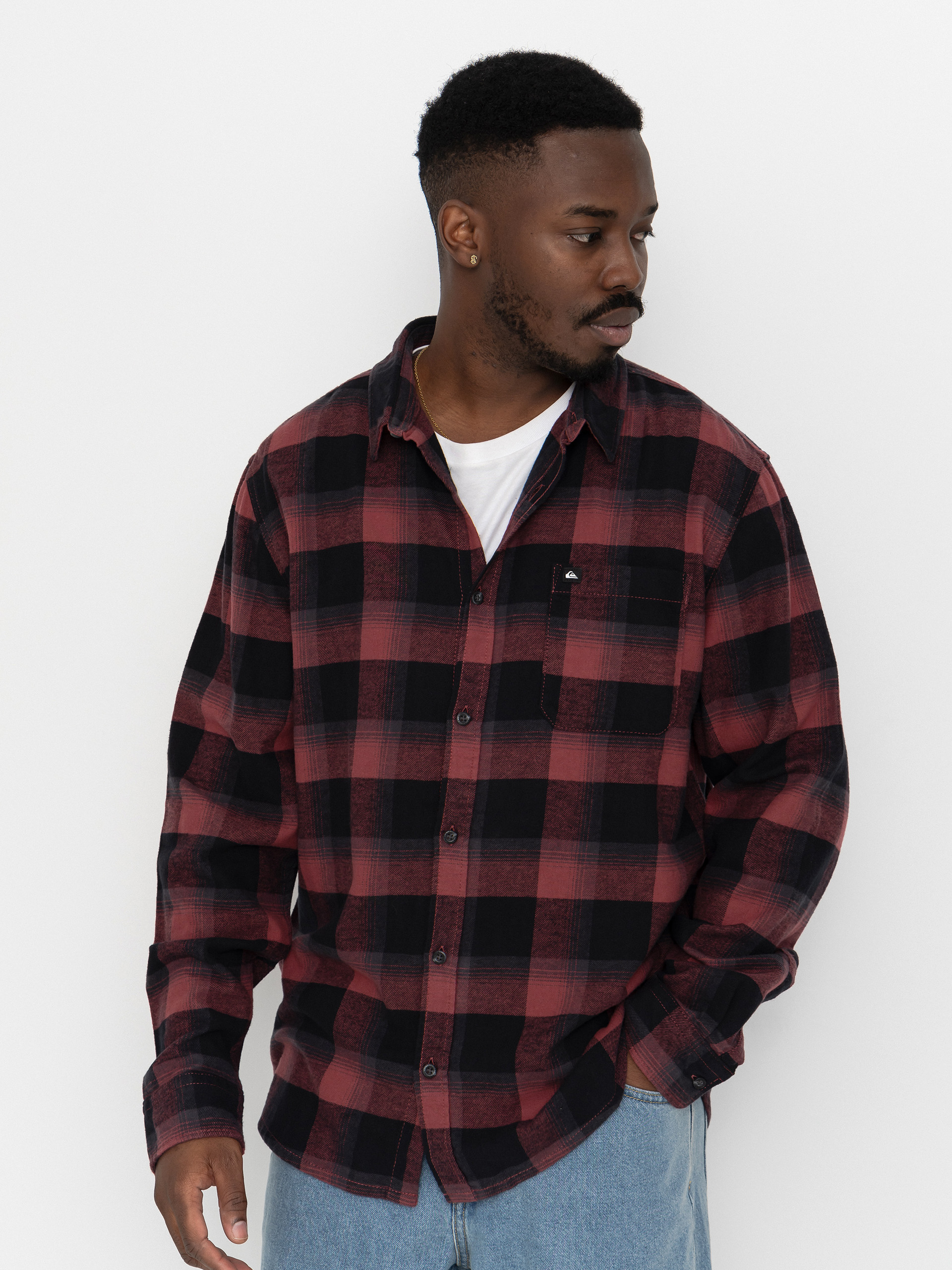 Košile Quiksilver Motherfly Plaid (oxblood red motherfly)