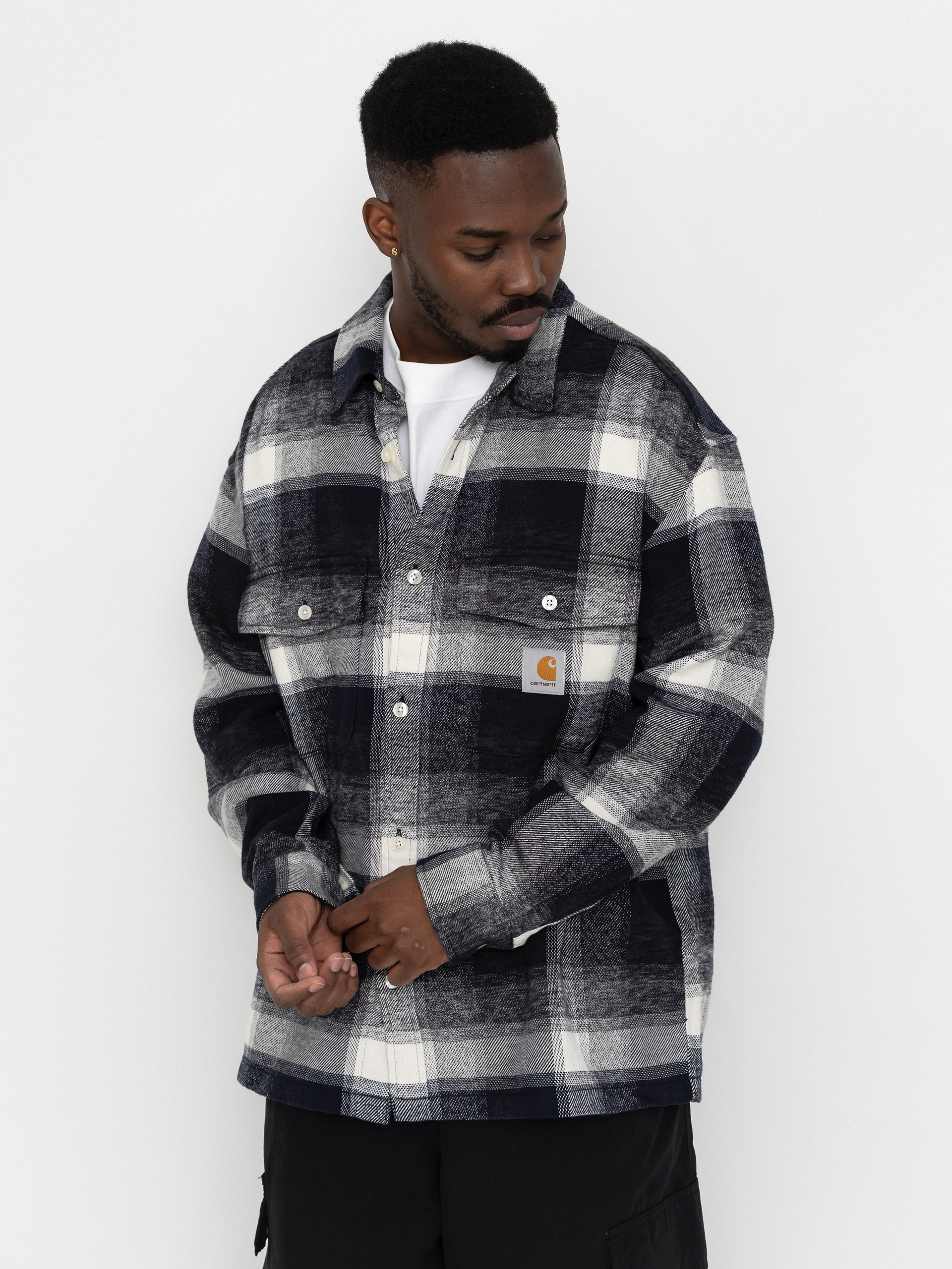 Košile Carhartt WIP Esterson (esterson check dark navy)
