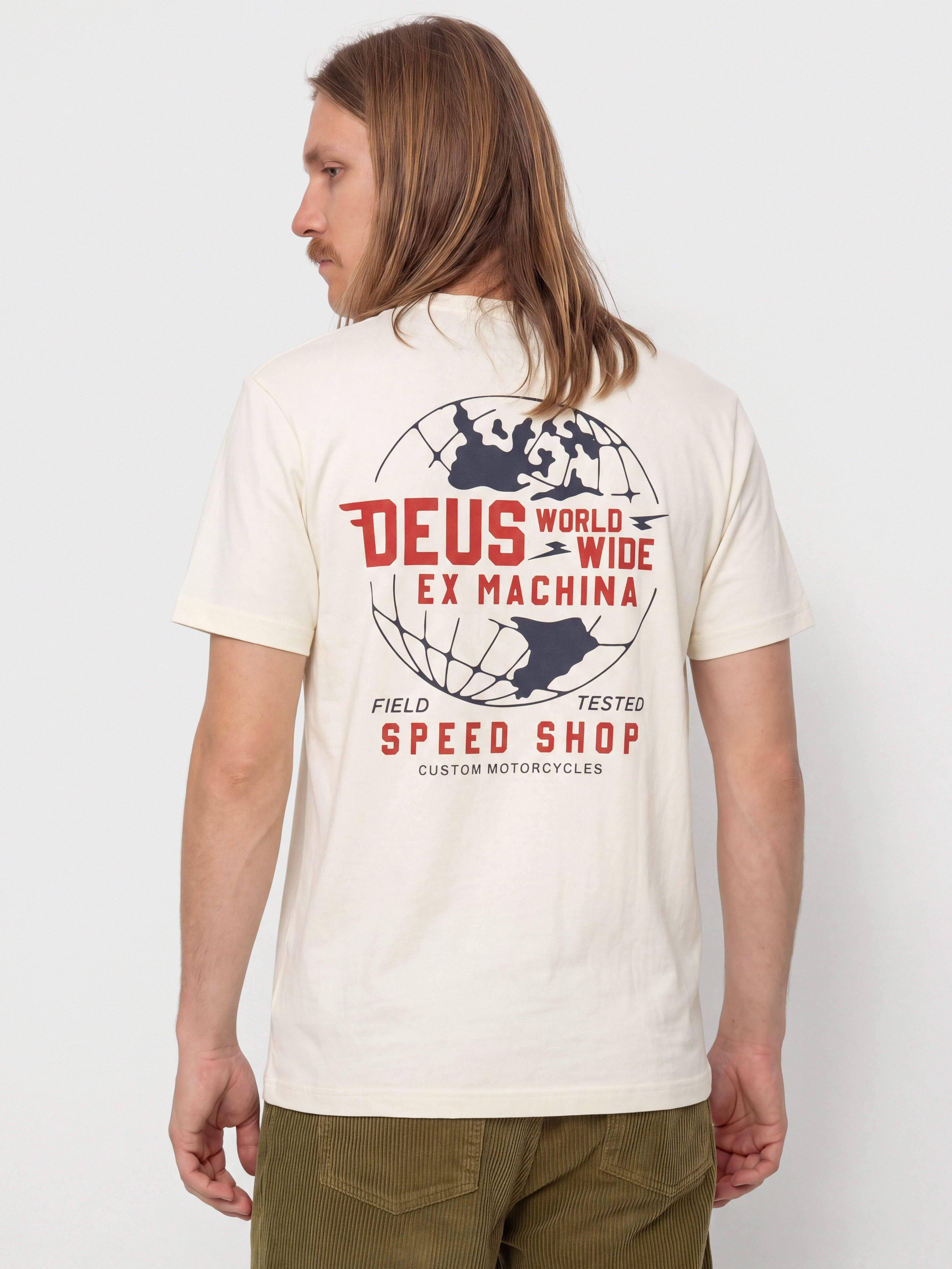 Tričko Deus Ex Machina Global Spark (vintage white)