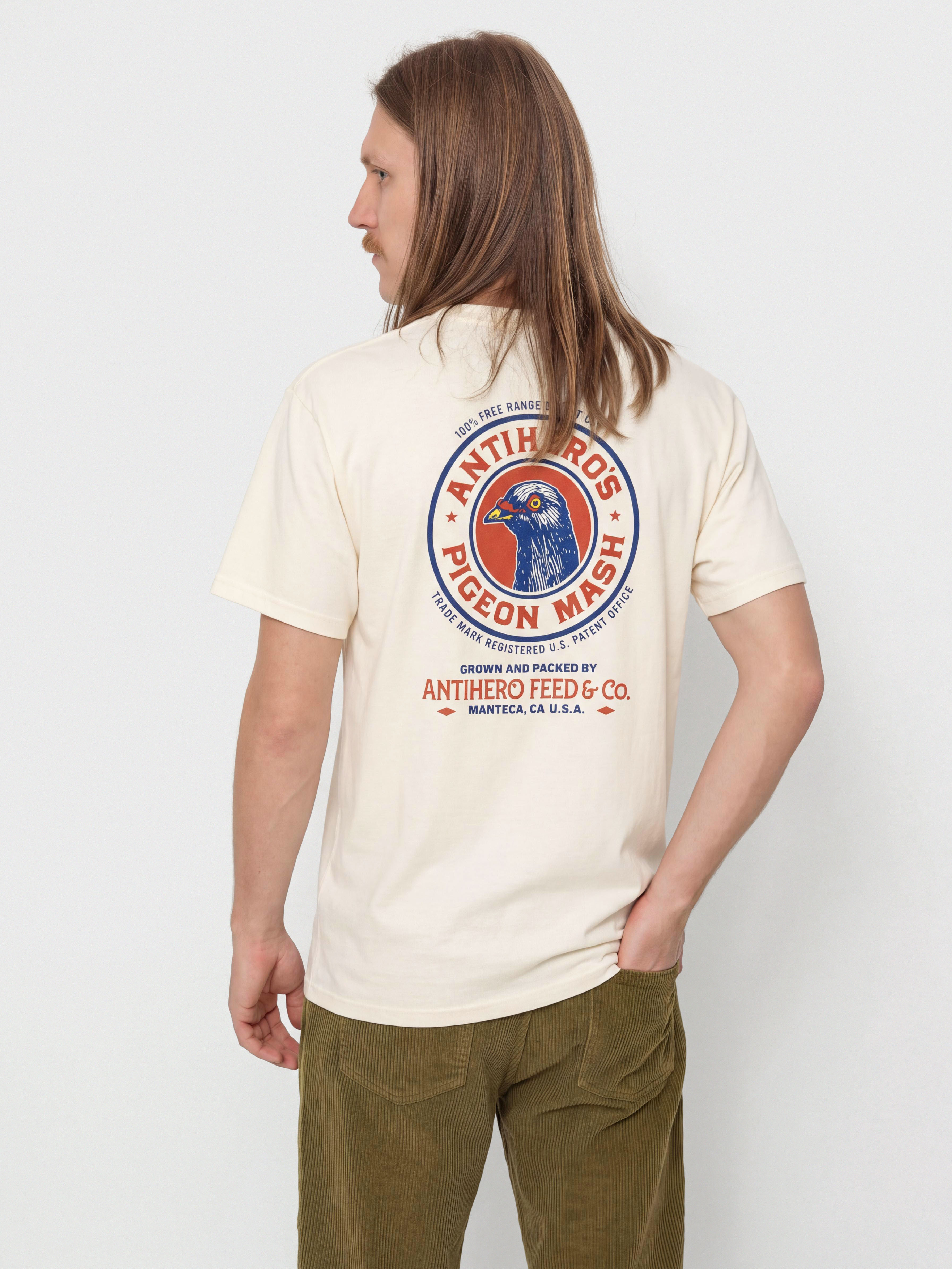 Tričko Antihero Pigeon Mash II (natural w/multi color prints)
