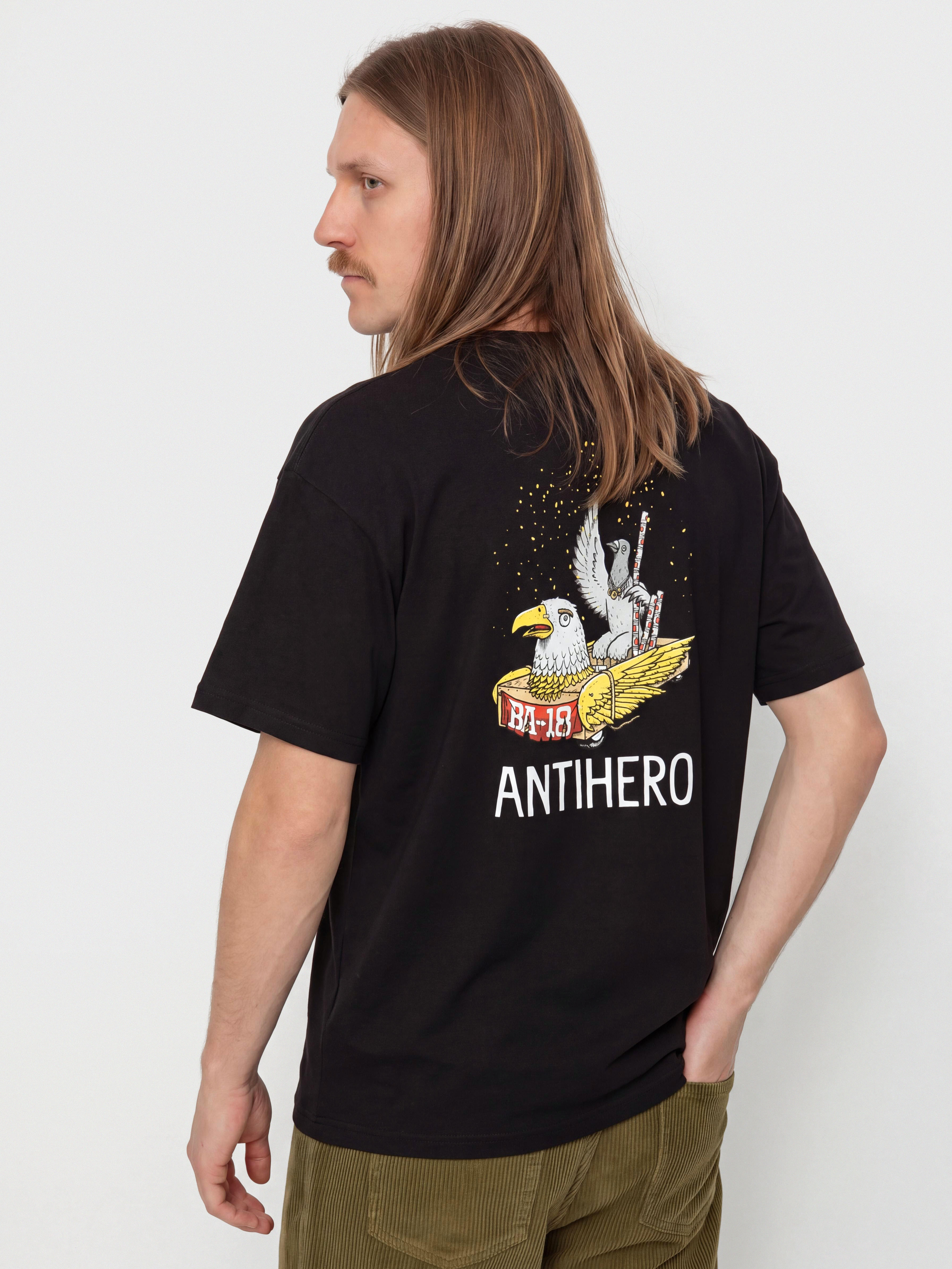 Tričko Antihero Ba First (black w/multi color prints)