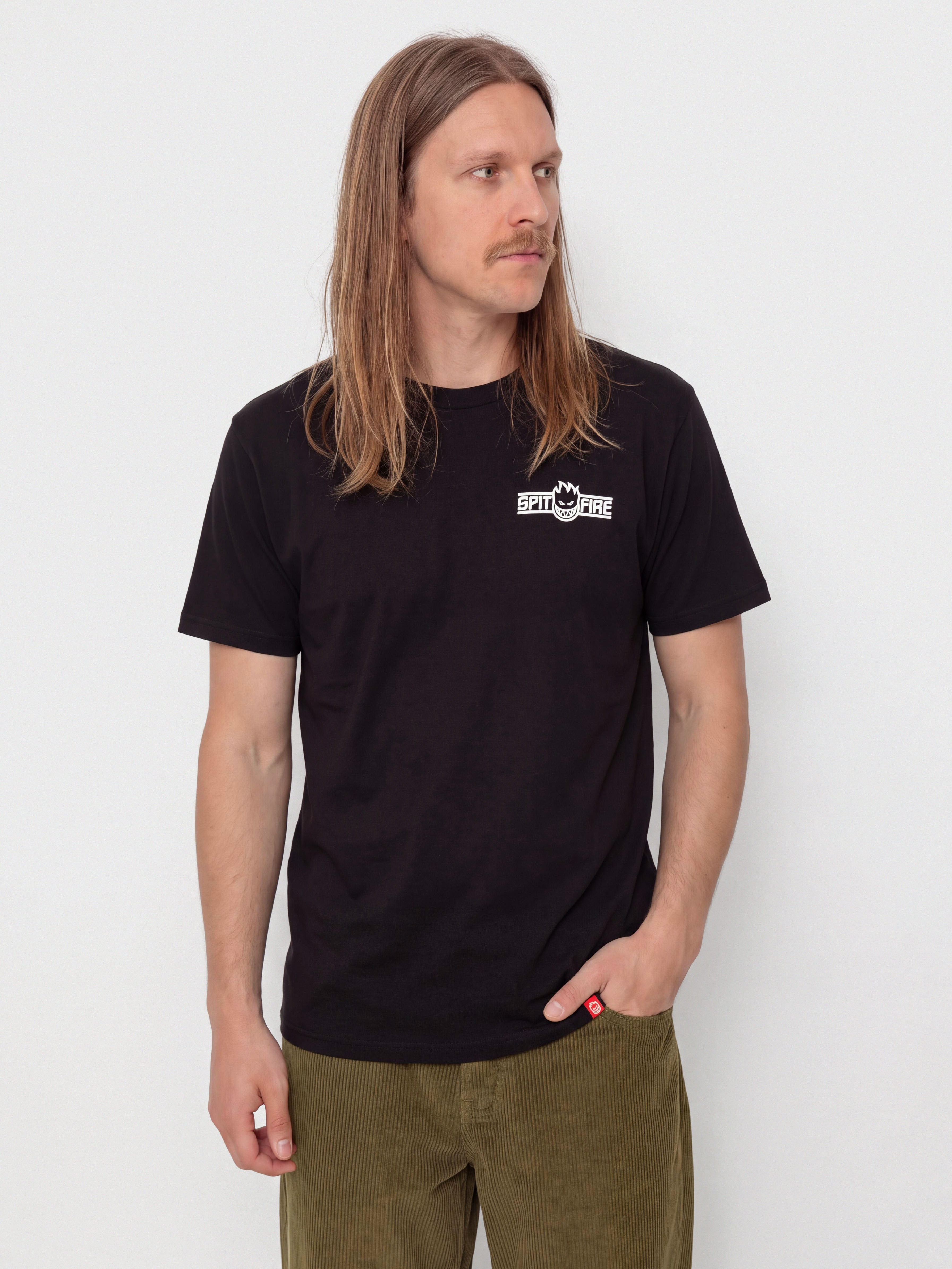Tričko Spitfire Ltb Arch II (black w/white prints)
