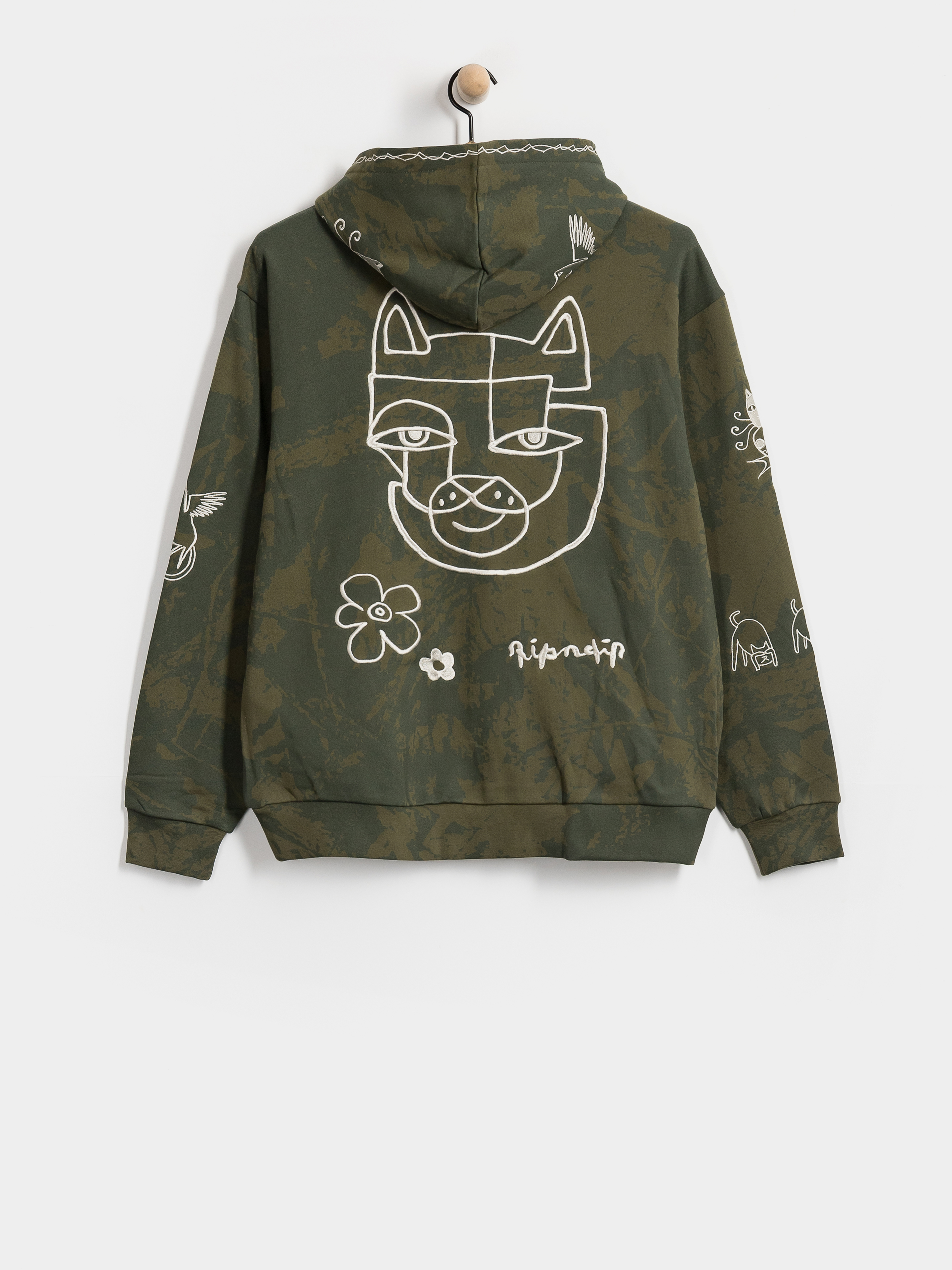 Mikina s kapucí RipNDip Blonded HD (forest camo)