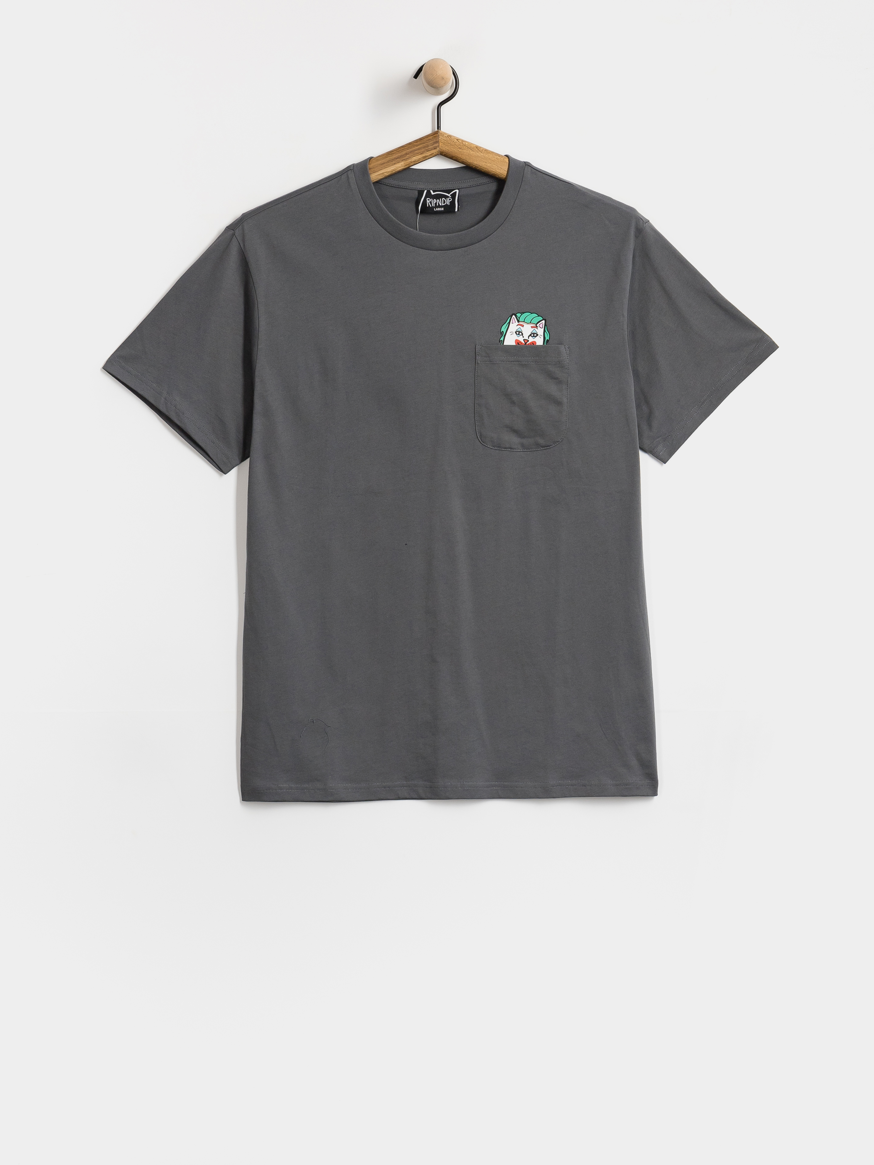 Tričko RipNDip Why So Nermal? Pocket (charcoal)