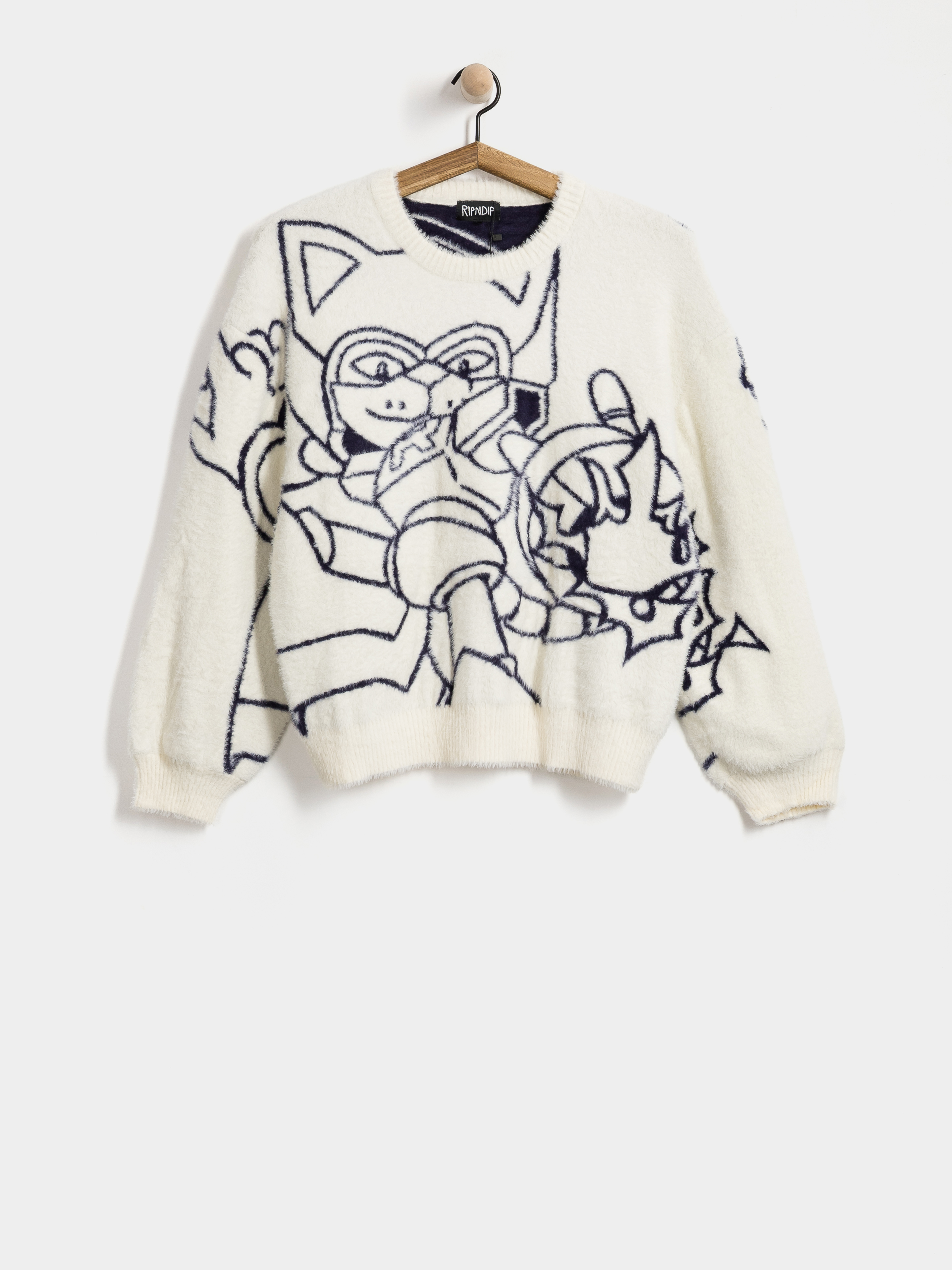 Svetr RipNDip Rokkunerm Mohair Sweater (bone)