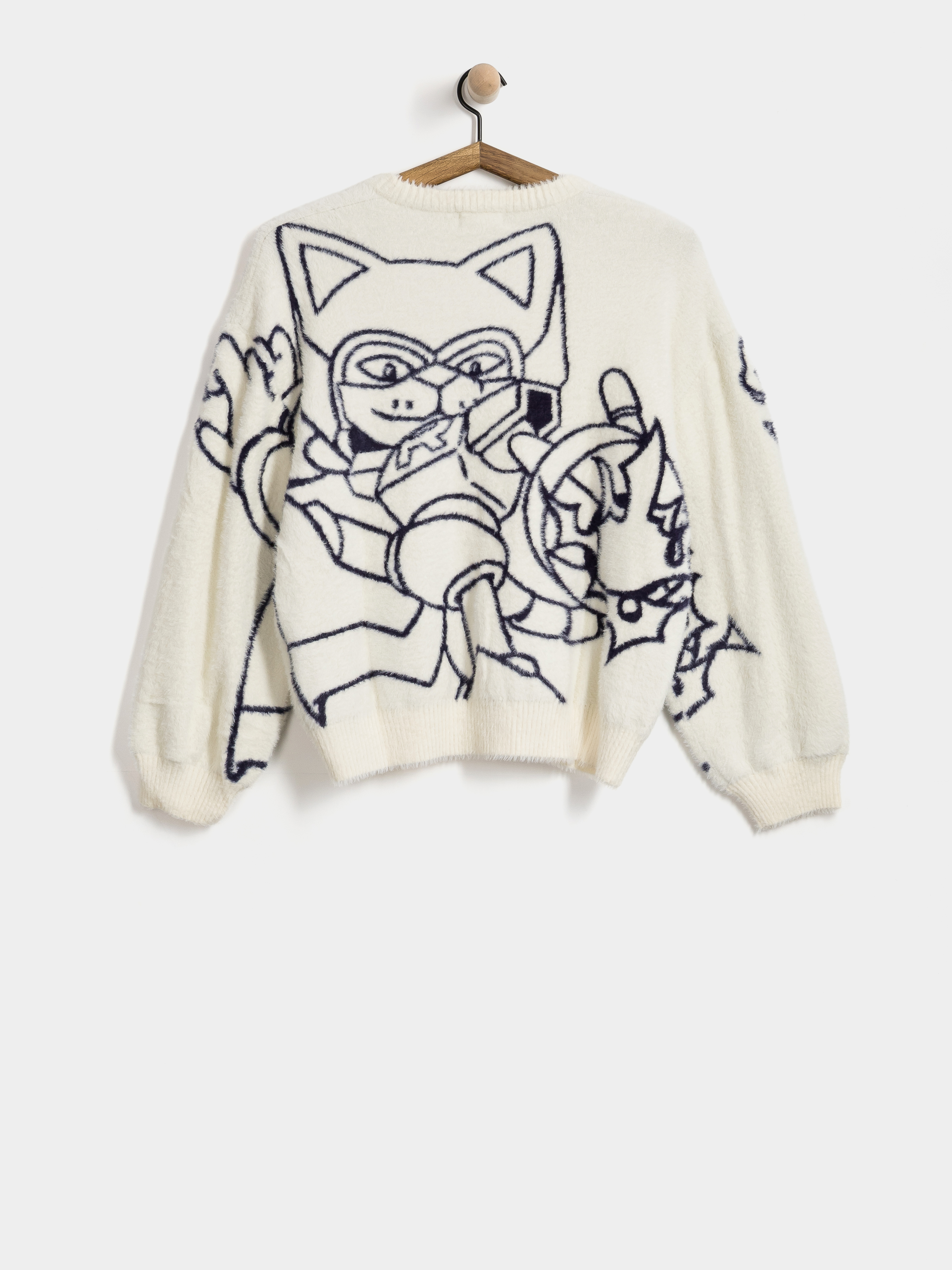 Svetr RipNDip Rokkunerm Mohair Sweater (bone)