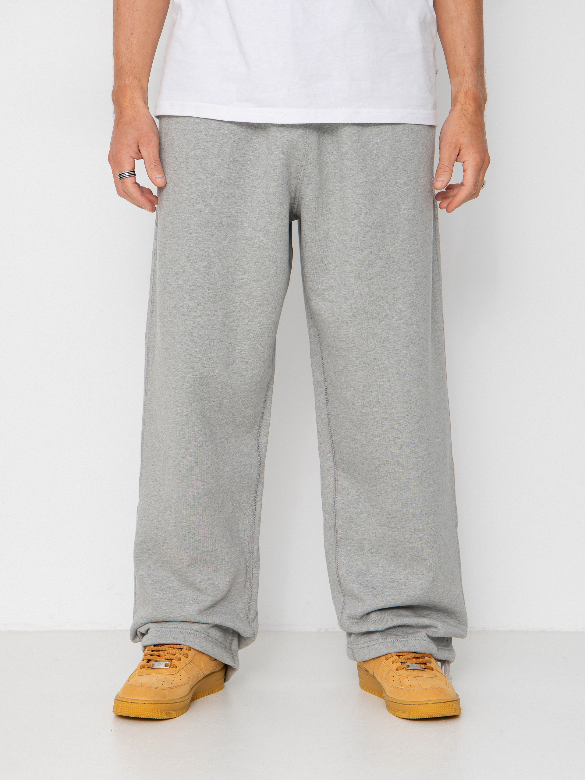 Kalhoty Nike SB Solo Swoosh Loose (dk grey heather/lt smoke grey/white)