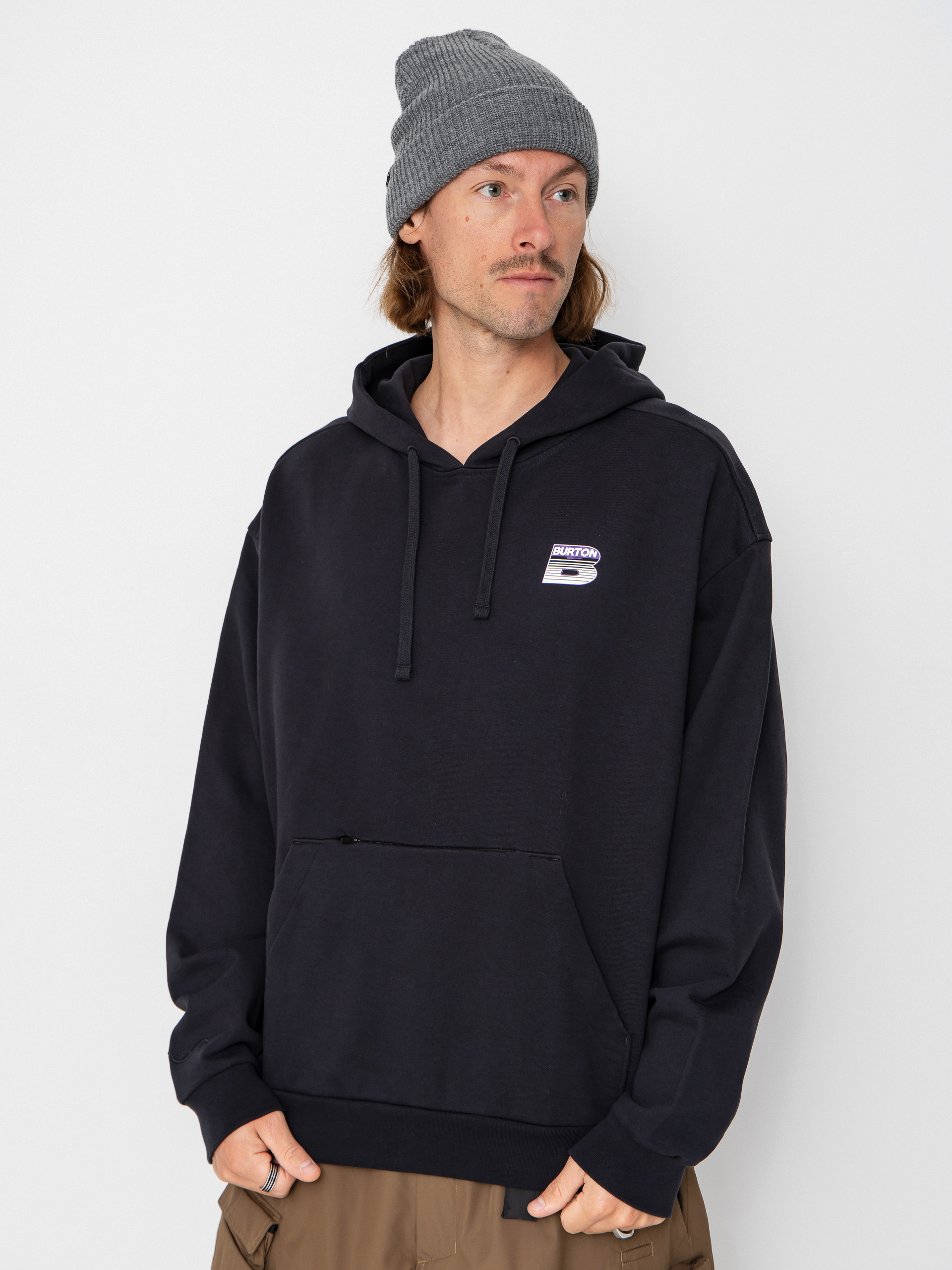 Mikina s kapucí Burton X Zeb Standard HD (true black)