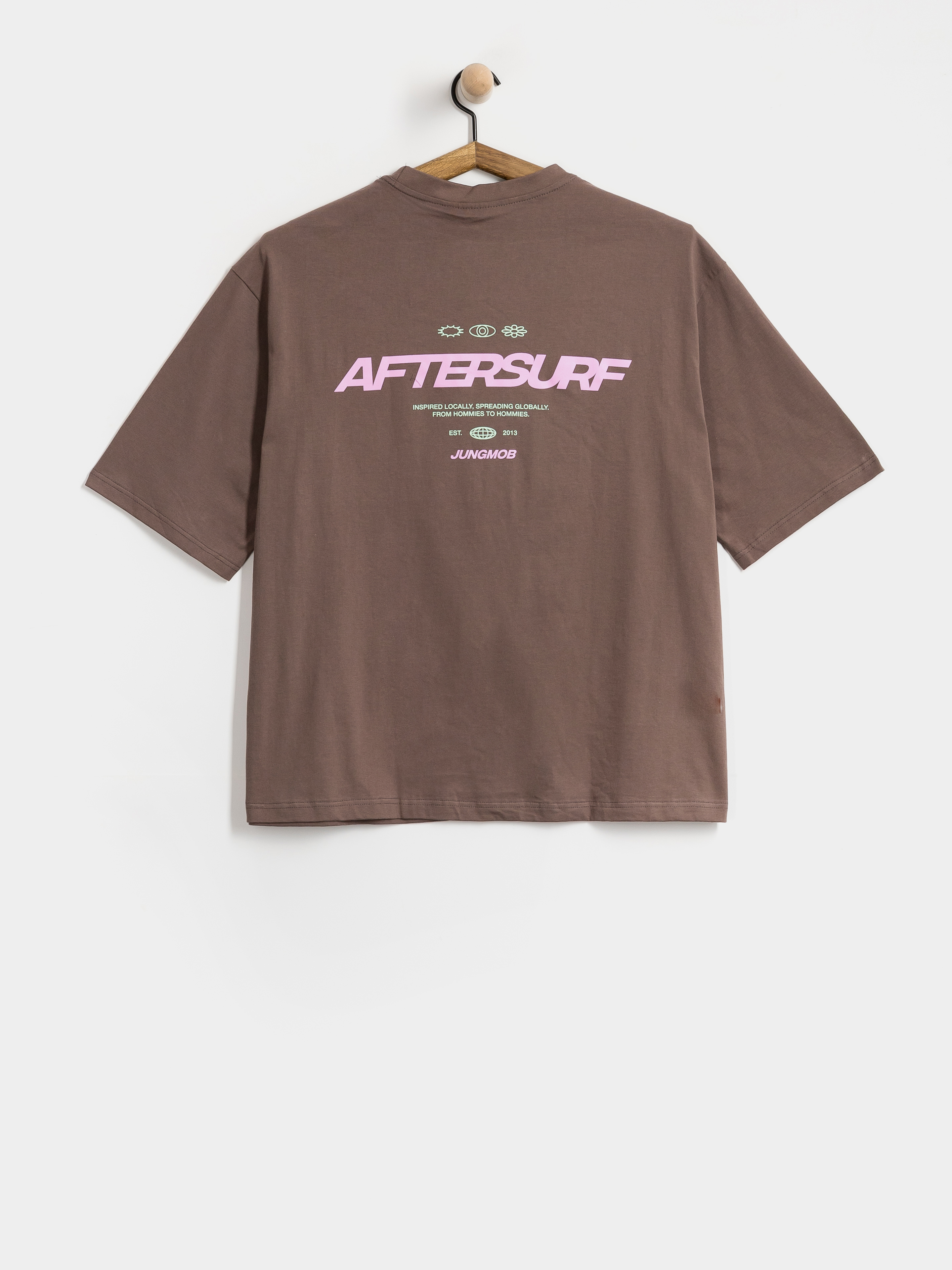 Tričko Jungmob Boxy Aftersurf (brown)