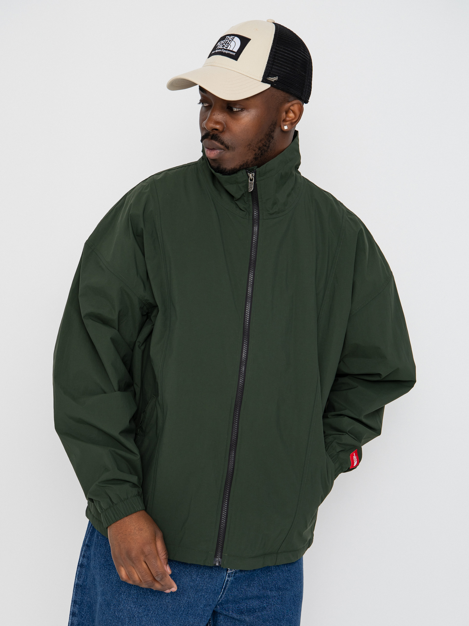 Bunda The North Face Red Box Nylon Fleece Lined (bottle green)