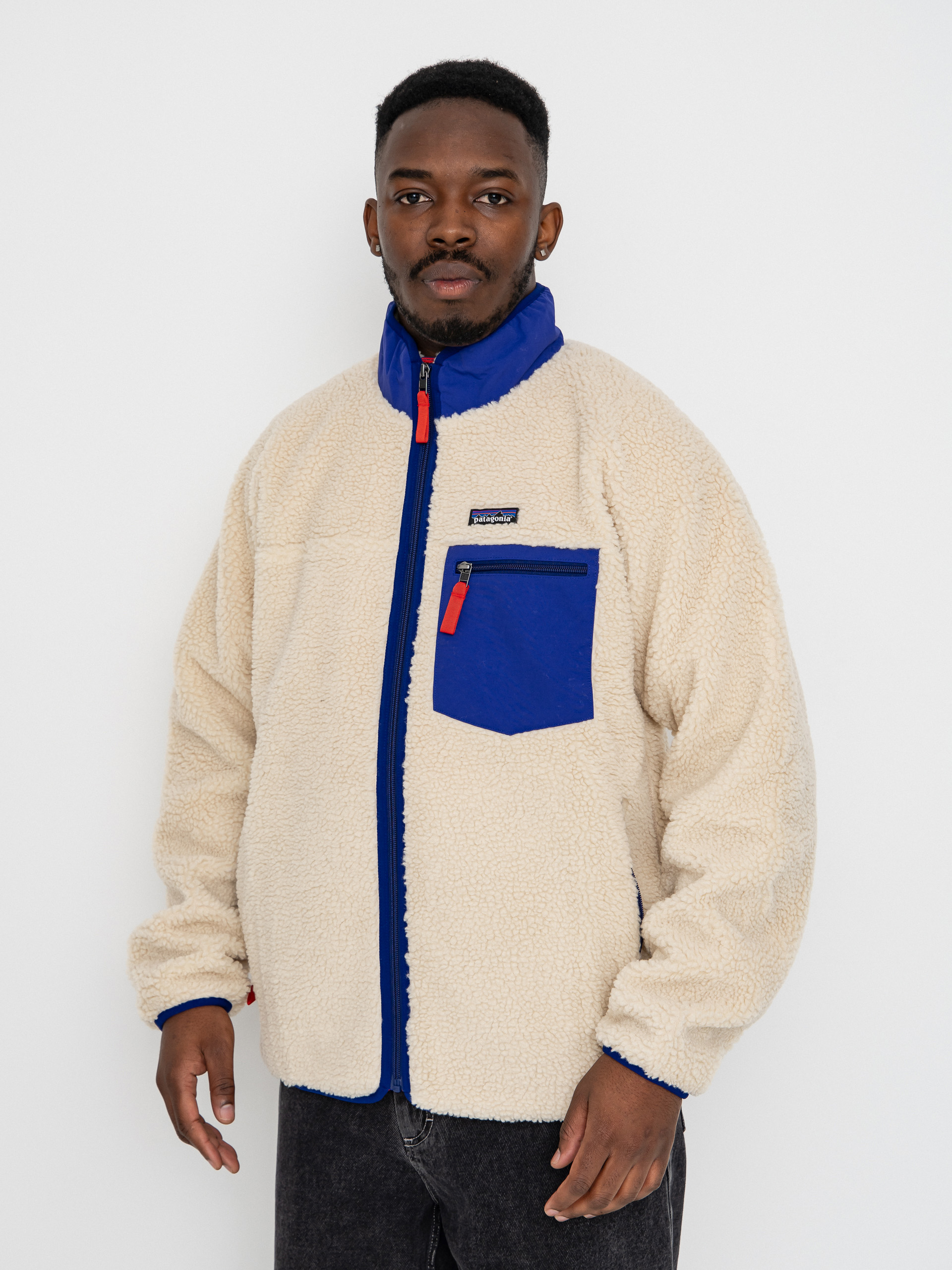 Bunda Patagonia Classic Retro X (dark natural w/cobalt blue)