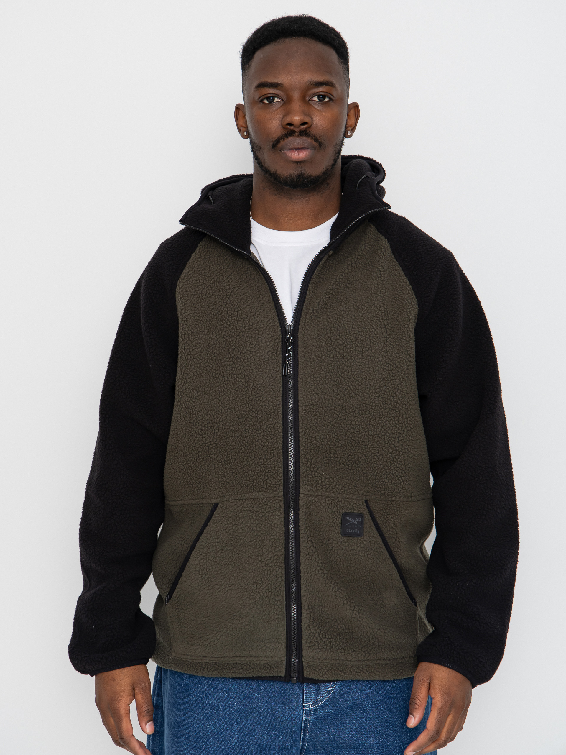 Fleecovu00e1 mikina Iriedaily Quentin Fleece (black olive)