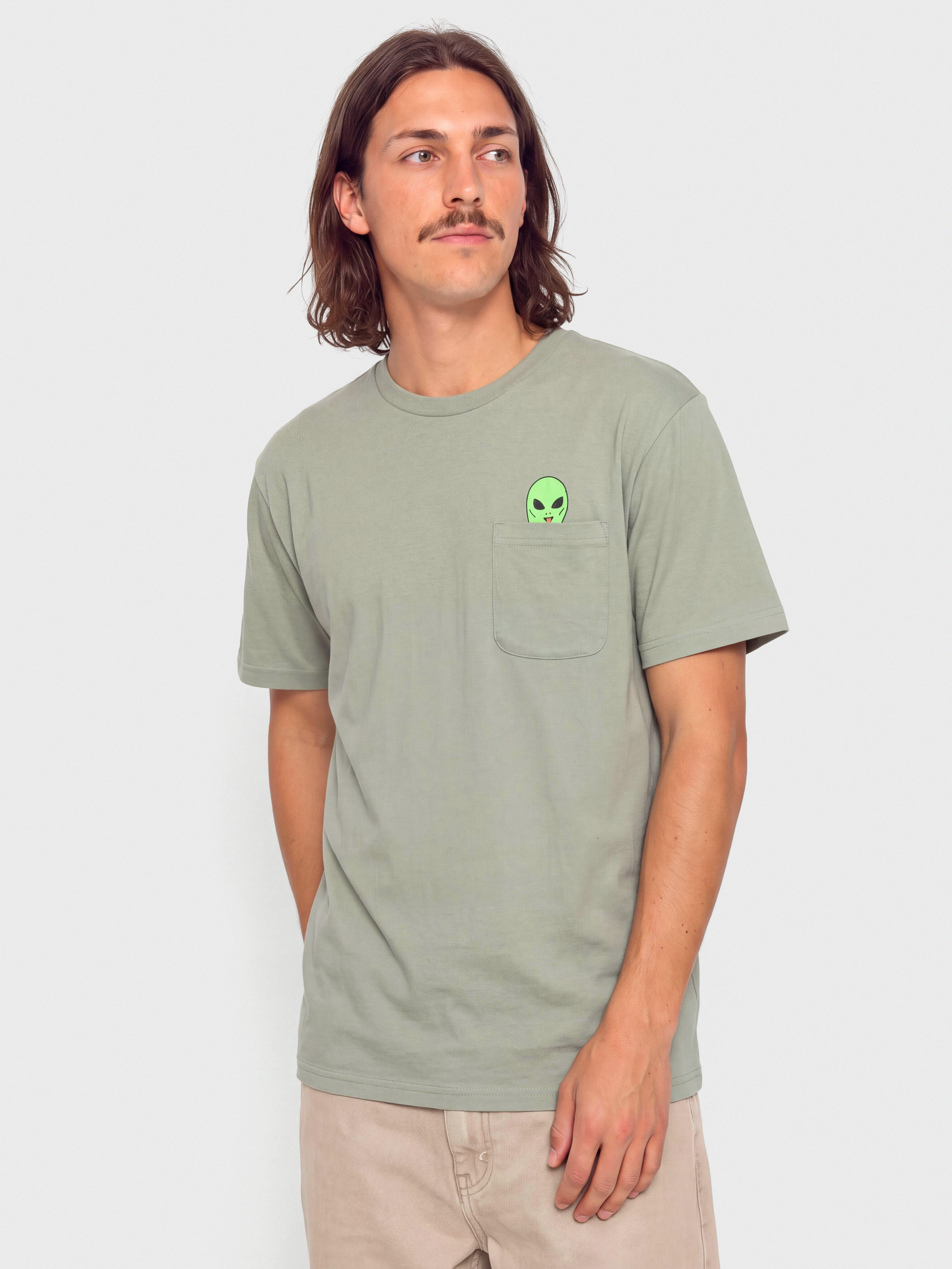 Tričko RipNDip Lord Alien Pocket (dusty sage)
