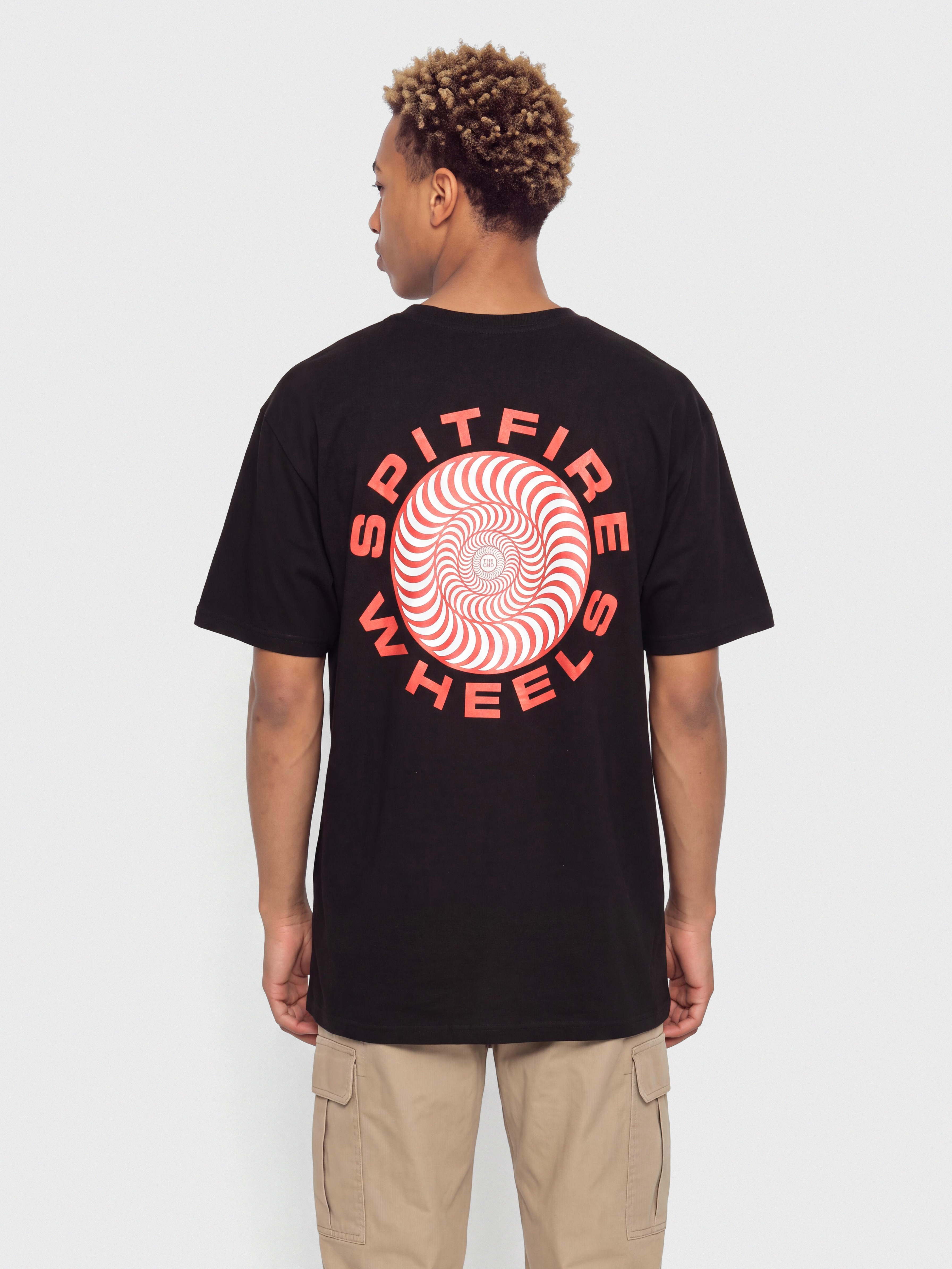 Tričko Spitfire Classic 87 Swirl Fill (black w/red&white prints)