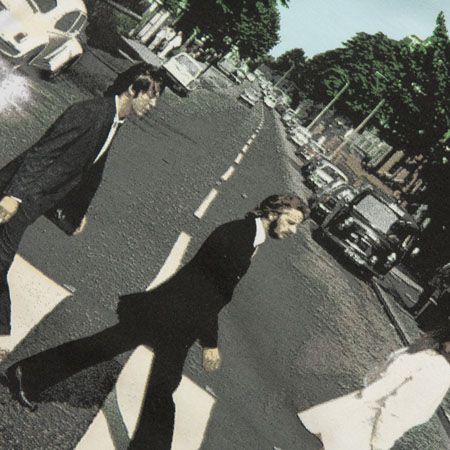 Tričko Amplified  Beatles Abbey Road (wh)