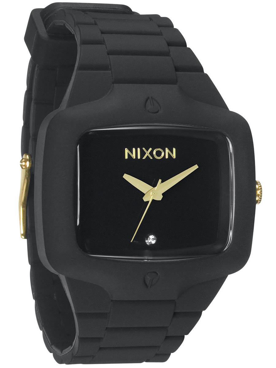 Hodinky Nixon  Rubber Player (matte black/gold)