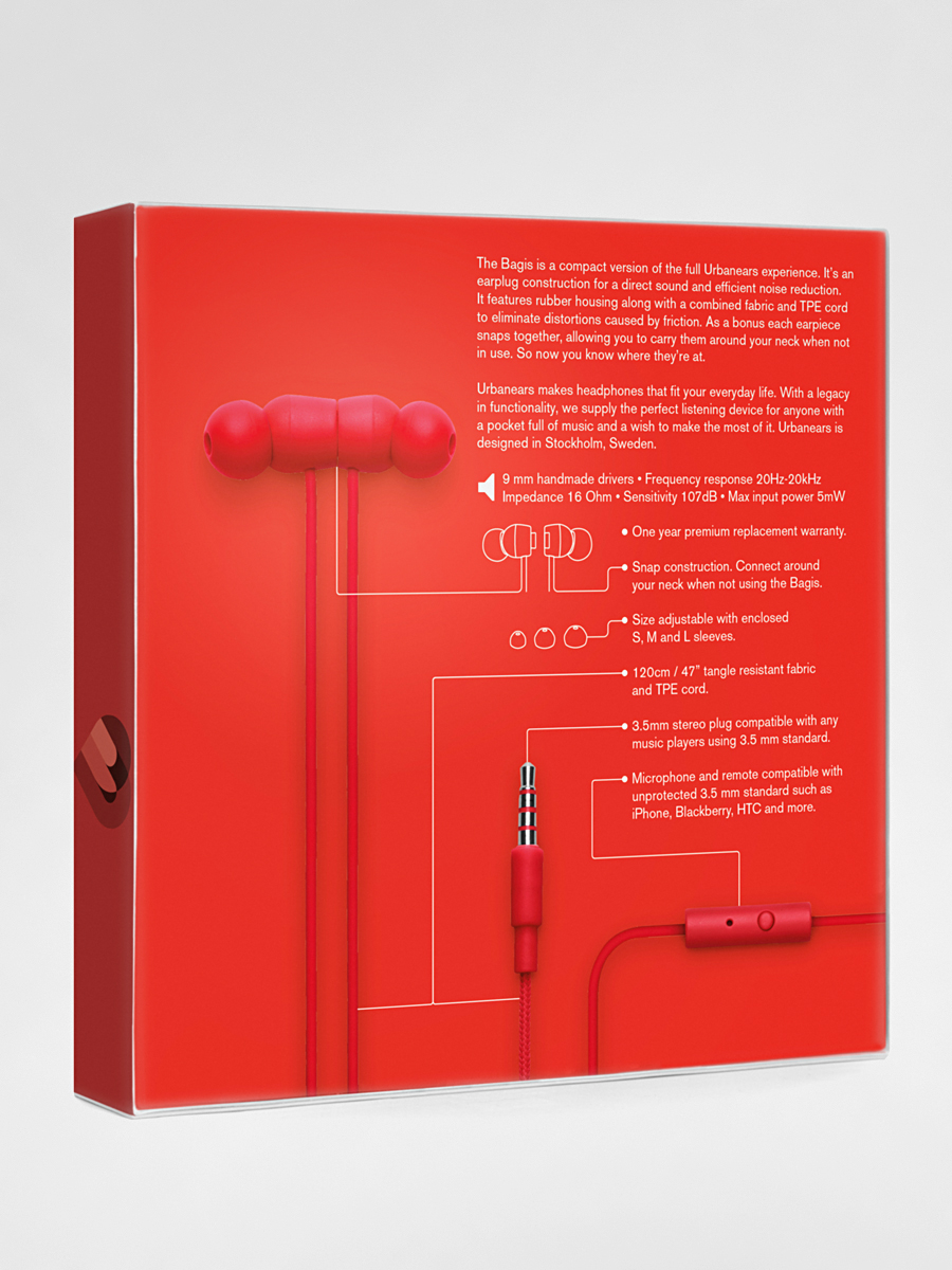 Sluchátka Urbanears  Bagis (tomato)