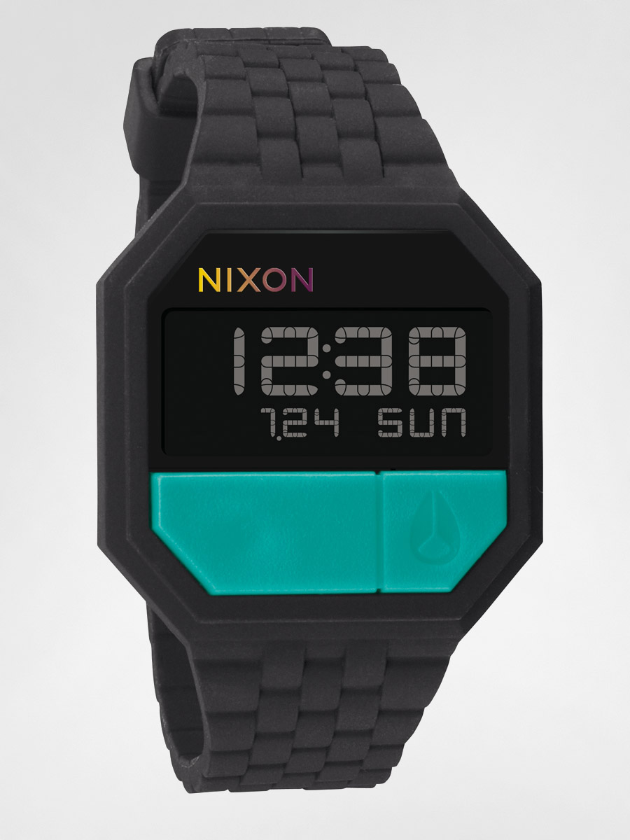 Hodinky Nixon  Rubber Re-run (black/teal)