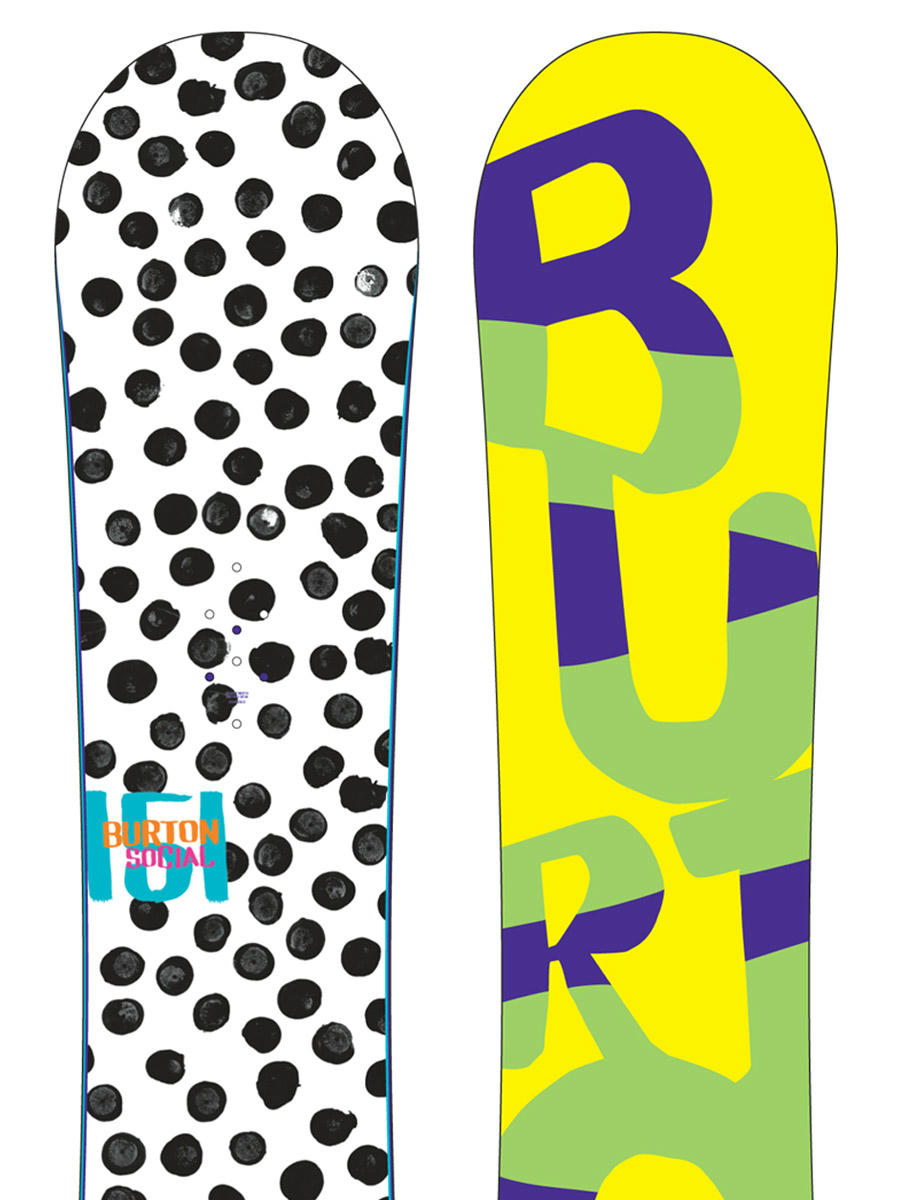 Burton snowboard Social Wmn 151 grn yel viol