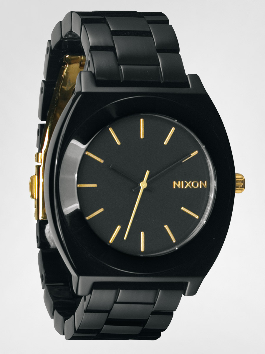 Hodinky Nixon  Time Teller Acetate Wmn (all black/gold)