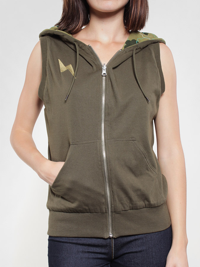 Mikina Nikita  Berękawnik Jacqueline Wmn (olive/ army green)