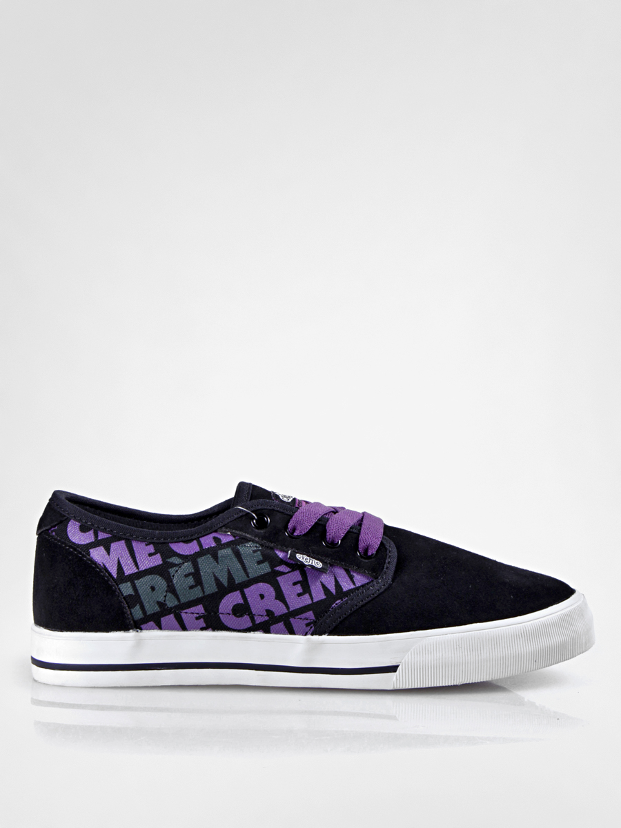 Boty Creme  Courtyard (lettered black/grape)