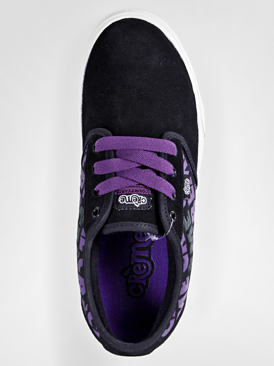 Boty Creme  Courtyard (lettered black/grape)