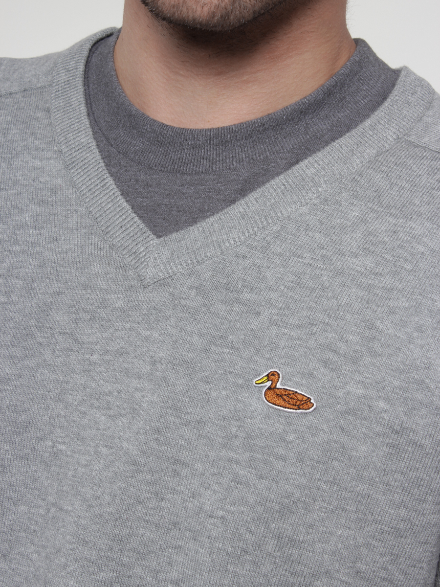 Svetr Carhartt  Duck V-Neck (grey heather)