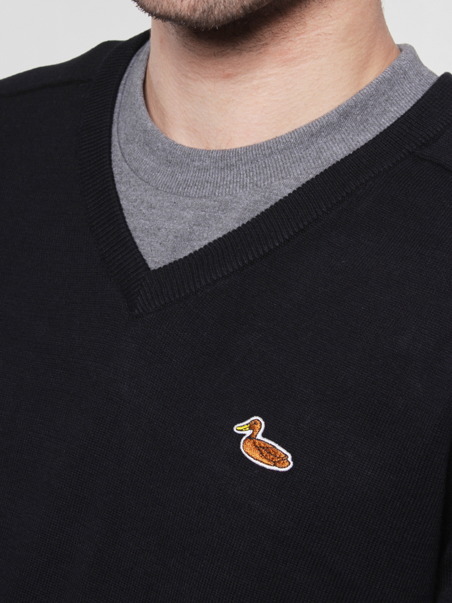 Svetr Carhartt  Duck V-Neck (black)
