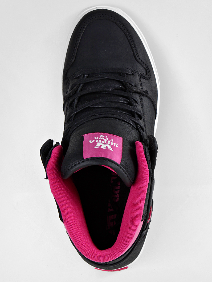 Boty Supra  Vaider (black suede/ magenta accents) S28075