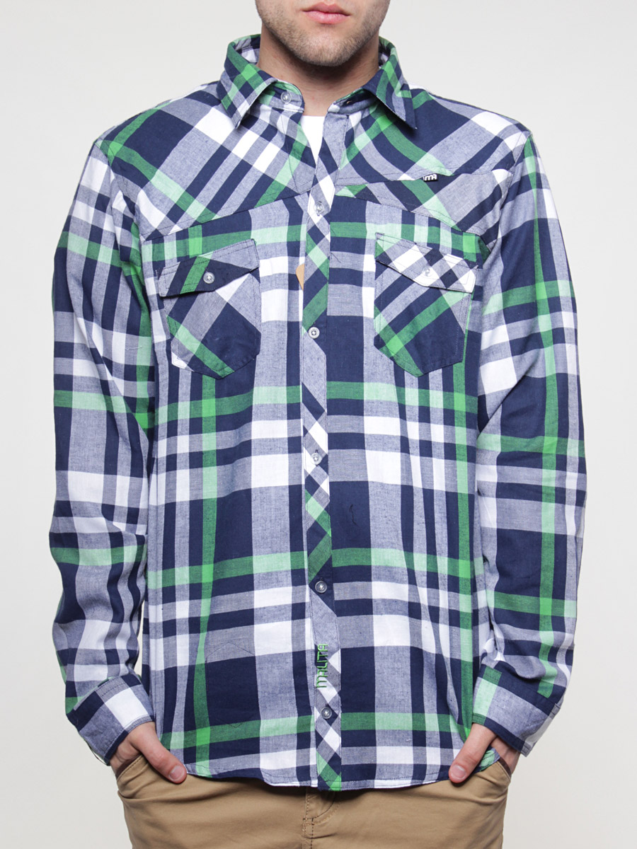 Košile Malita  Classic (navy/green)