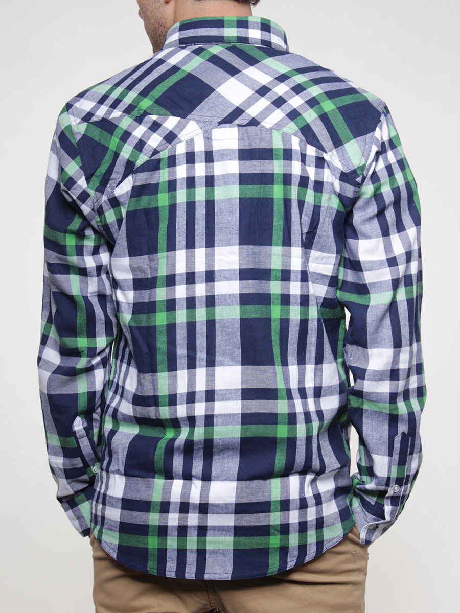 Košile Malita  Classic (navy/green)
