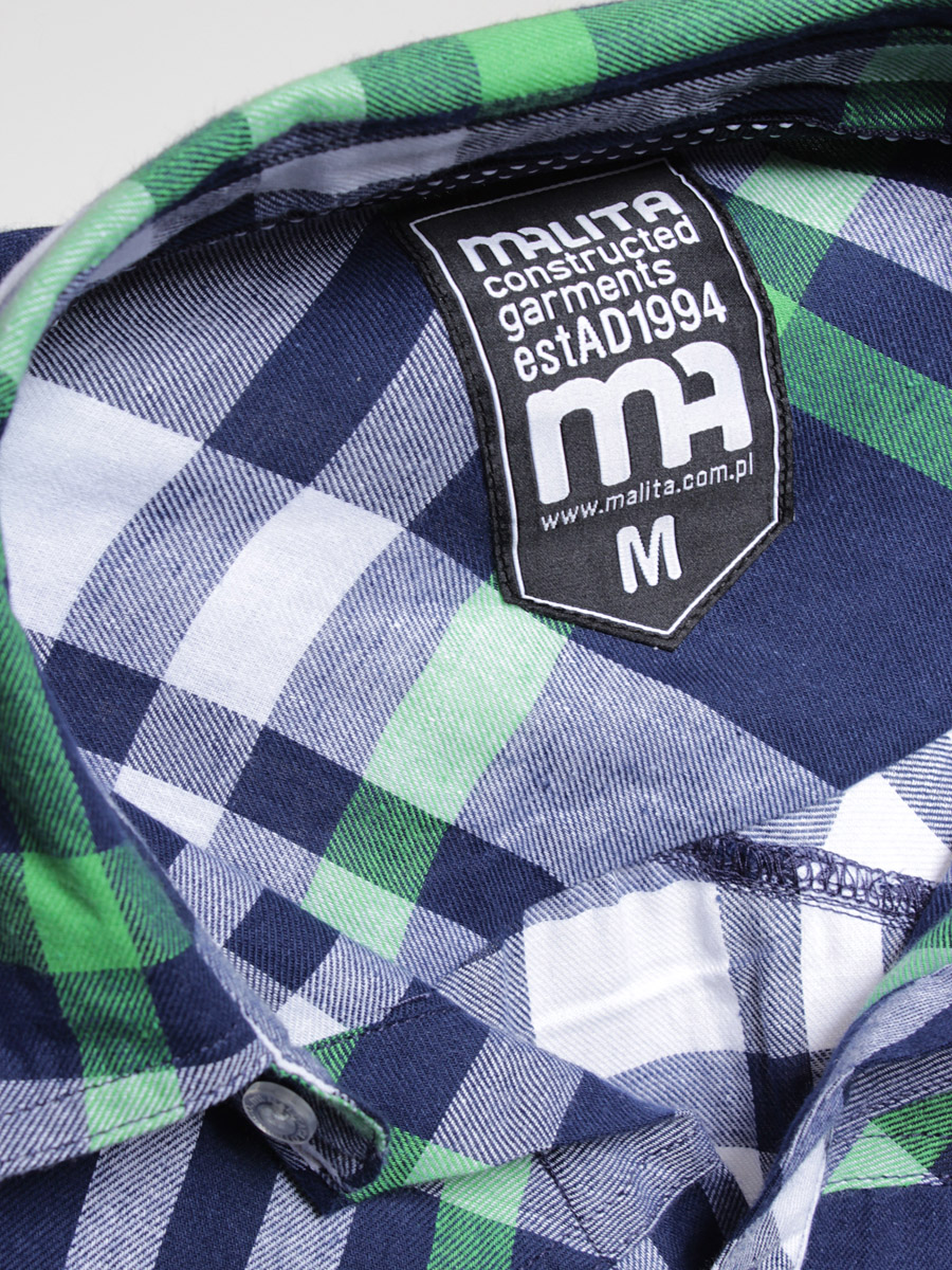Košile Malita  Classic (navy/green)
