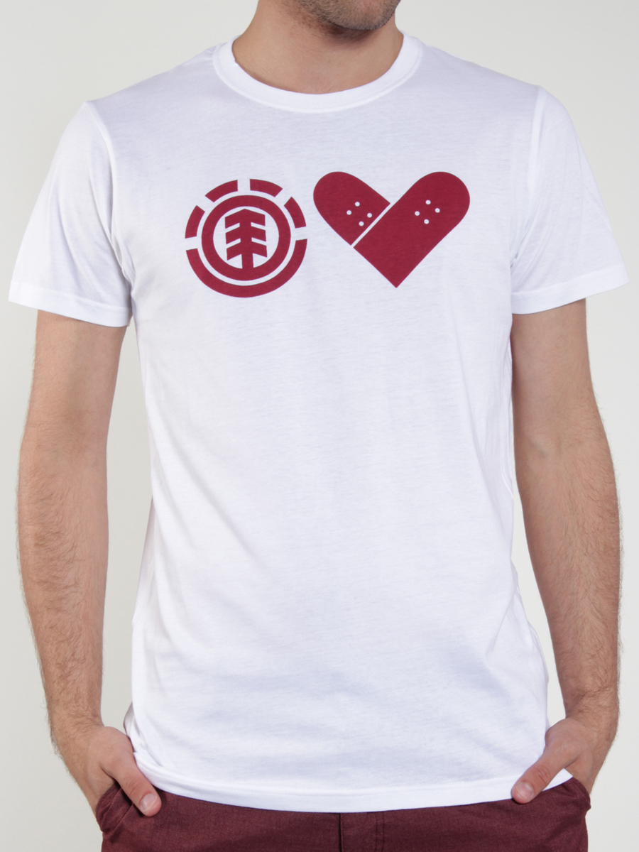 Tričko Element Skate With Heart (black)