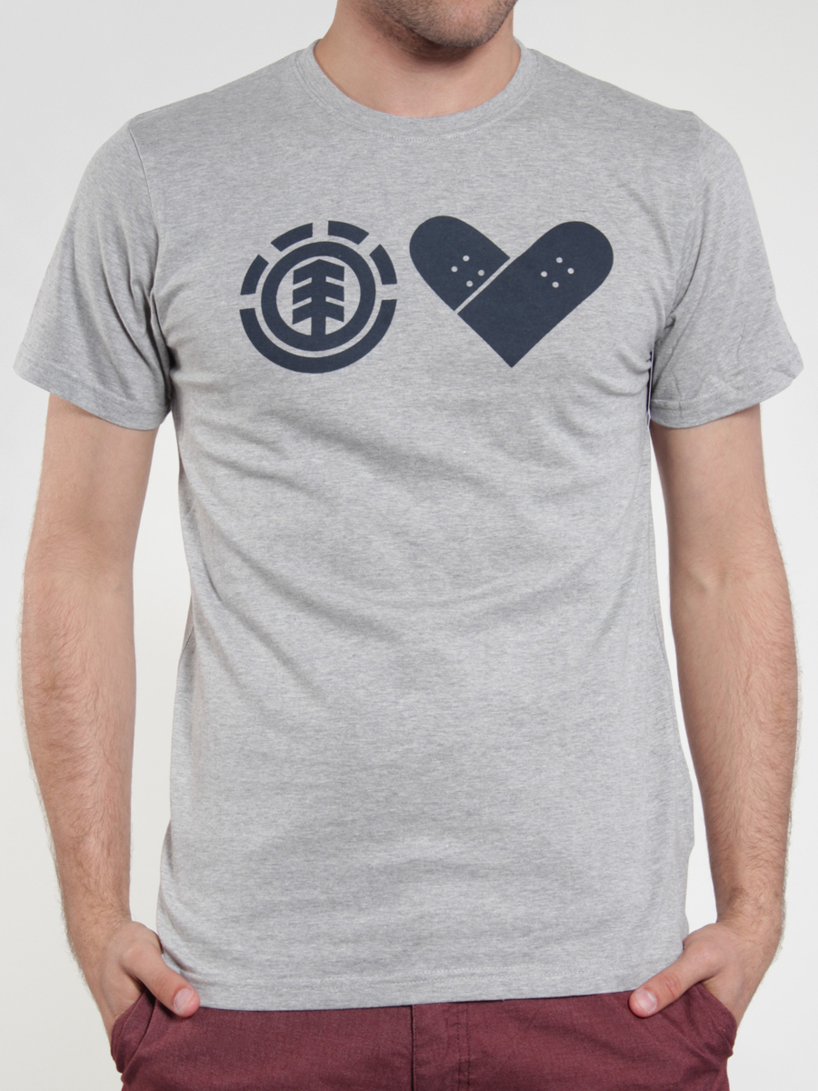 Tričko Element Skate With Heart (grey heather)