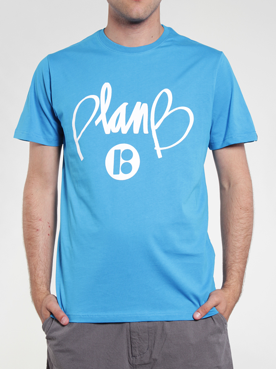 Tričko Plan B Scrawl (aztec blue)