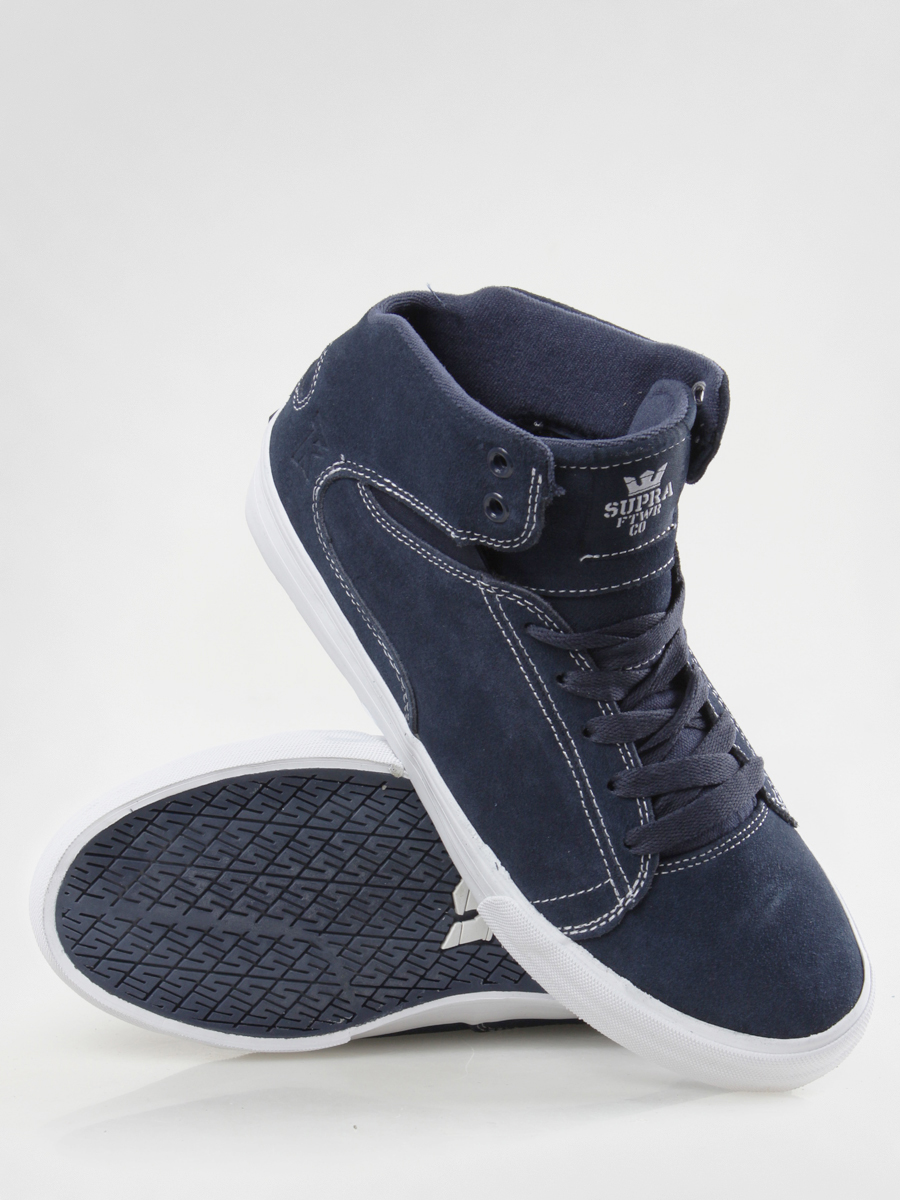 Boty Supra Society Mid (navy suede w/white) S46011