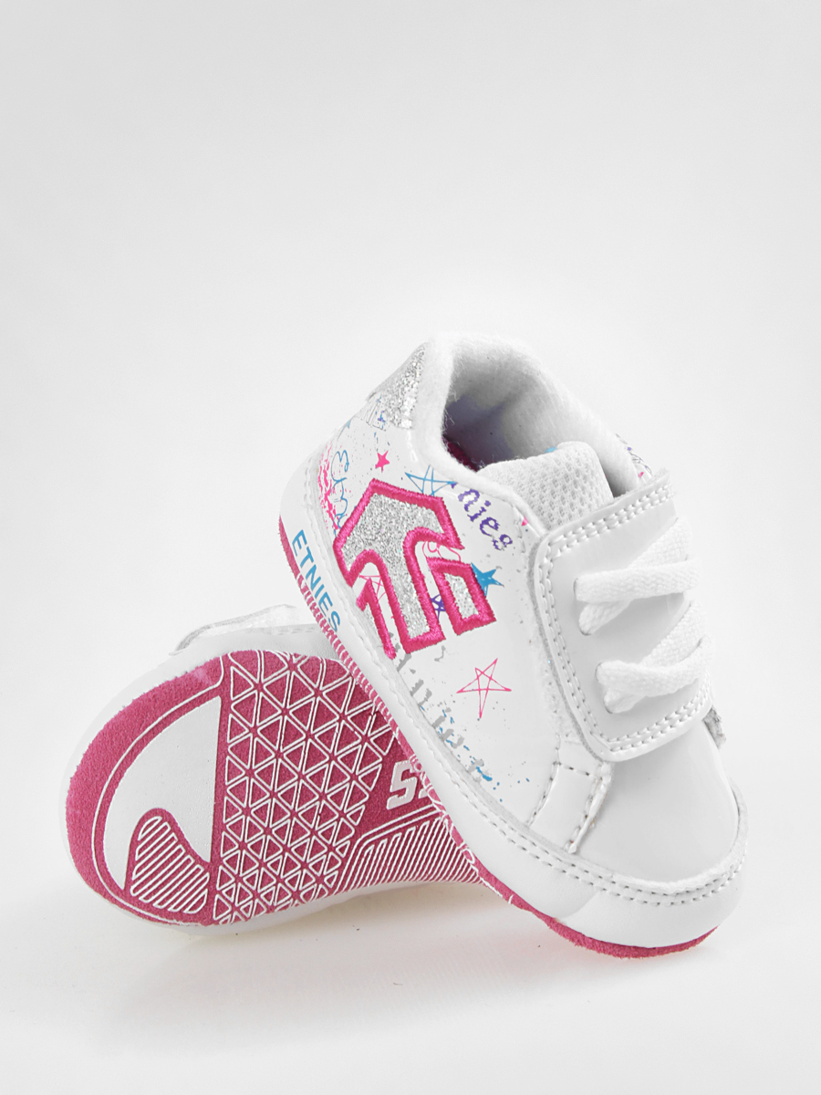 Dětské boty Etnies Fader Crib bílá (white/grey/pink)