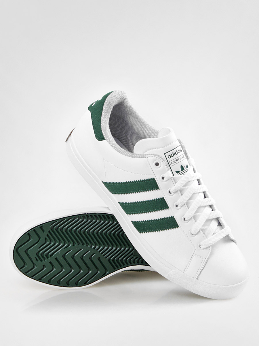 Boty Adidas Court Star (white/dark green/gum5)