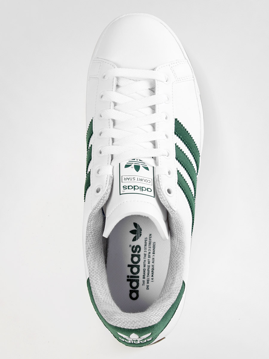 Boty Adidas Court Star (white/dark green/gum5)
