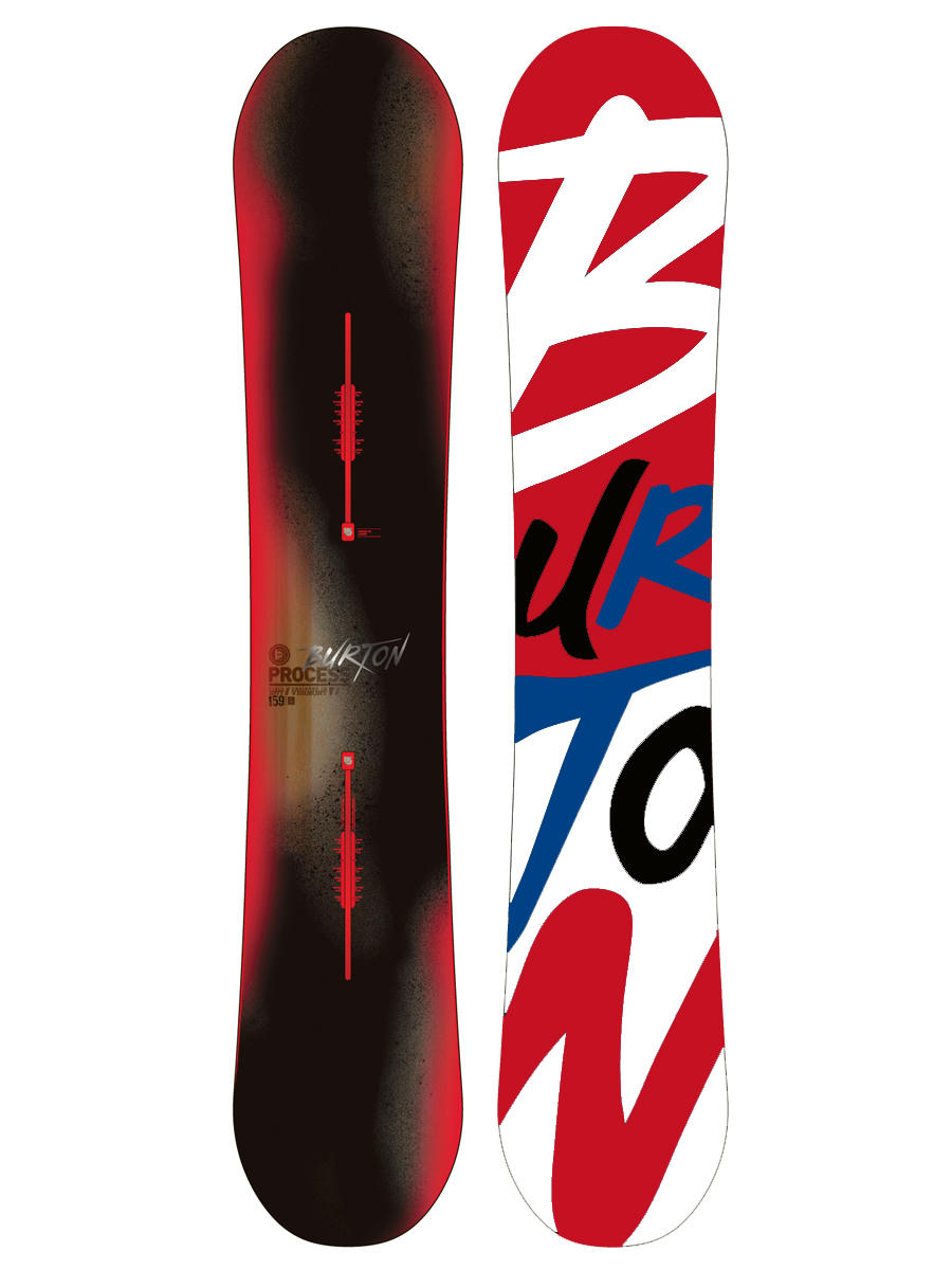 P nsk Snowboard Burton Process Red Wht Blk 159 red wht blk