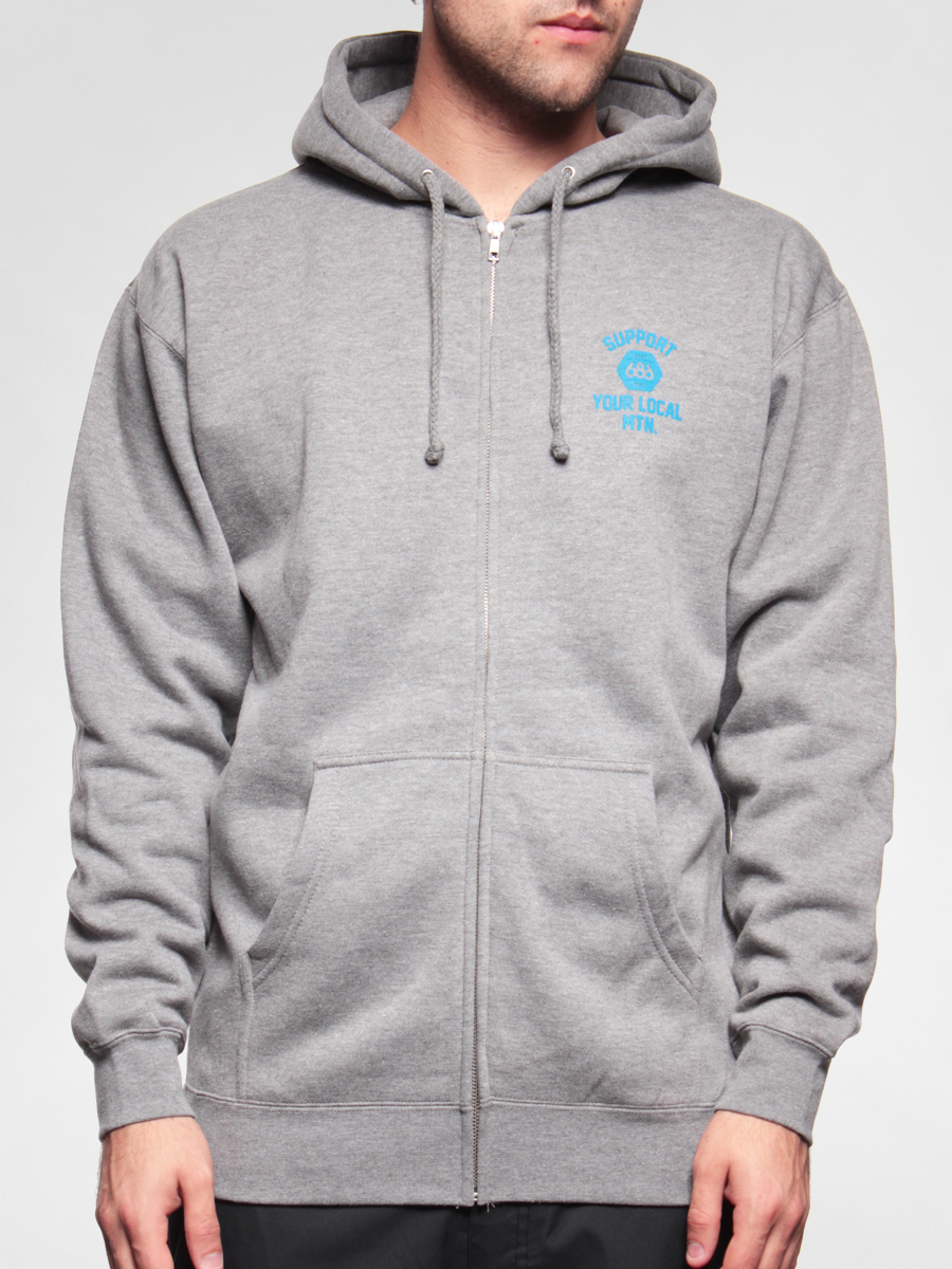 Mikina 686 Support Zip Hoody (gunmetal heather)
