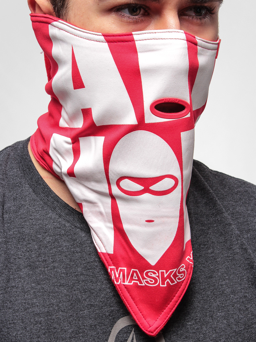 Bandana Airhole Logo Red AH13S106