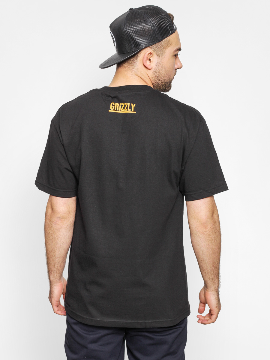 Tričko Diamond Grizzly Colored Bear Stamp (black)