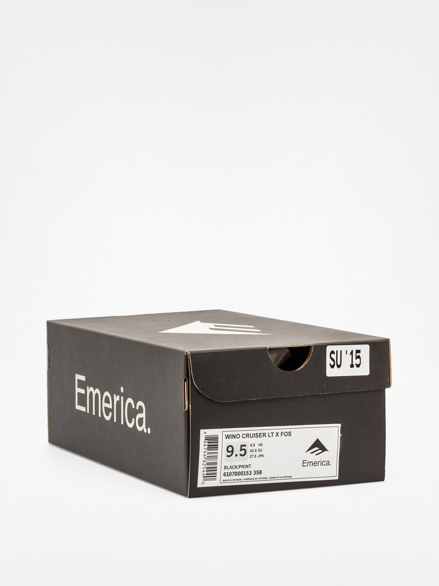 Boty Emerica Wino Cruiser Lt X Fos (black/print)